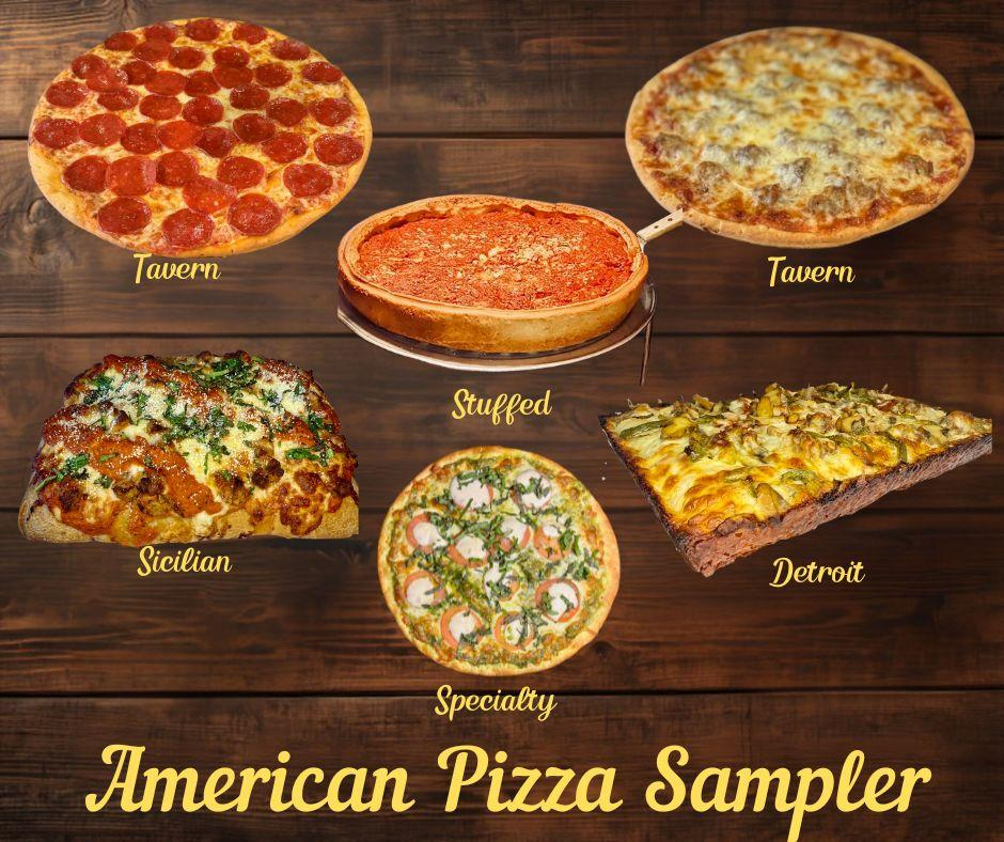 American Pizza Sampler (Serves 25).