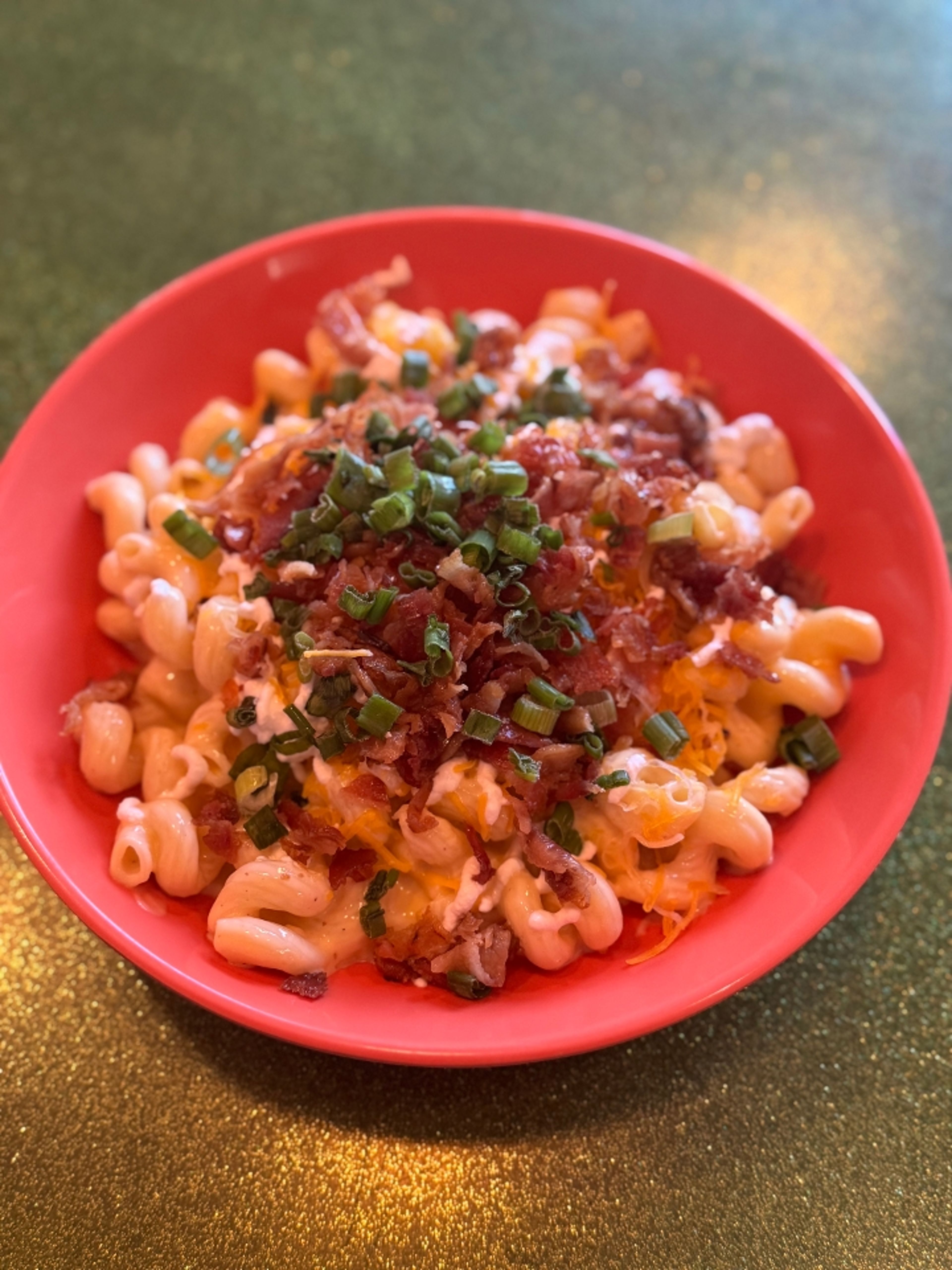 Loaded Baked Potato Mac & Cheese.