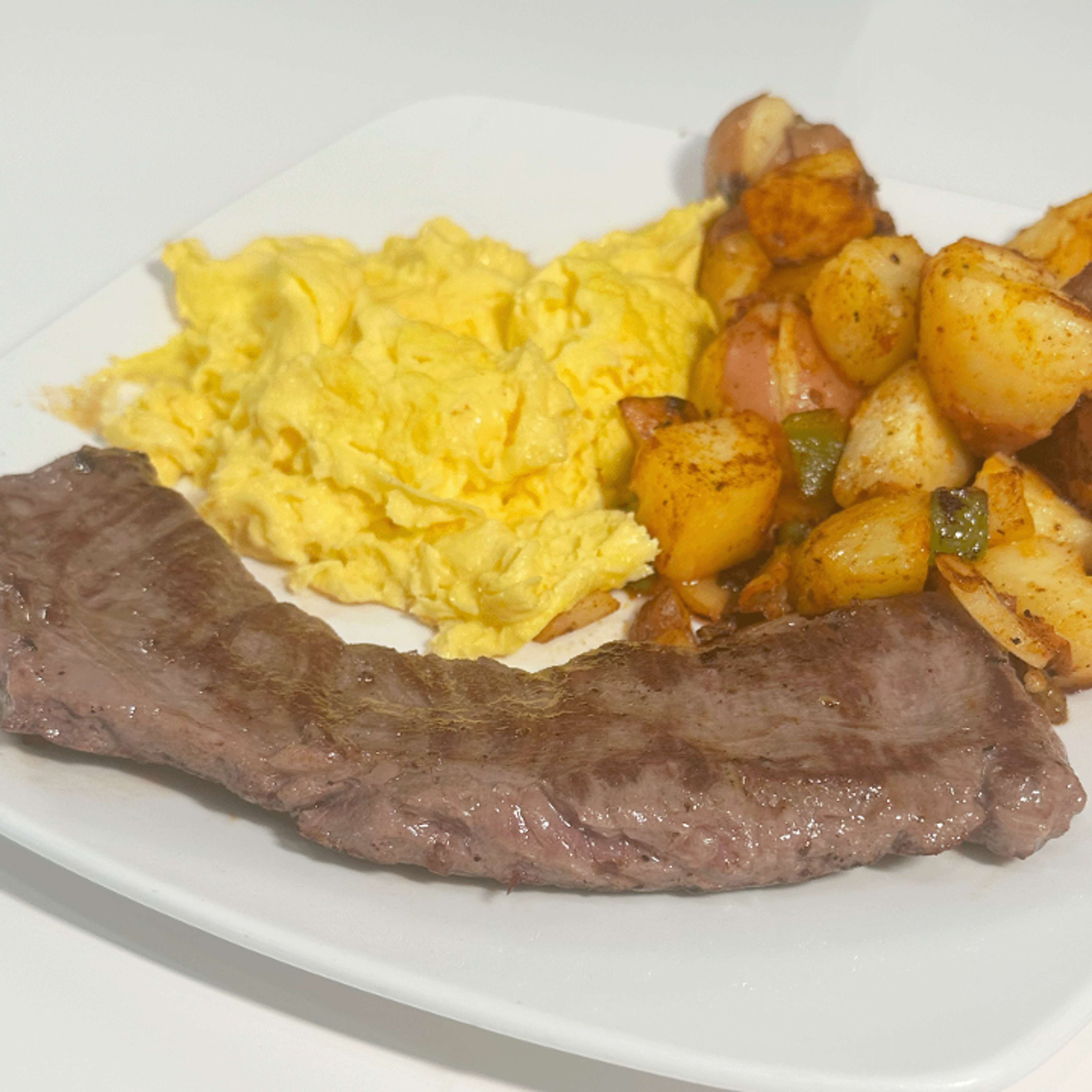* STEAK & EGGS.