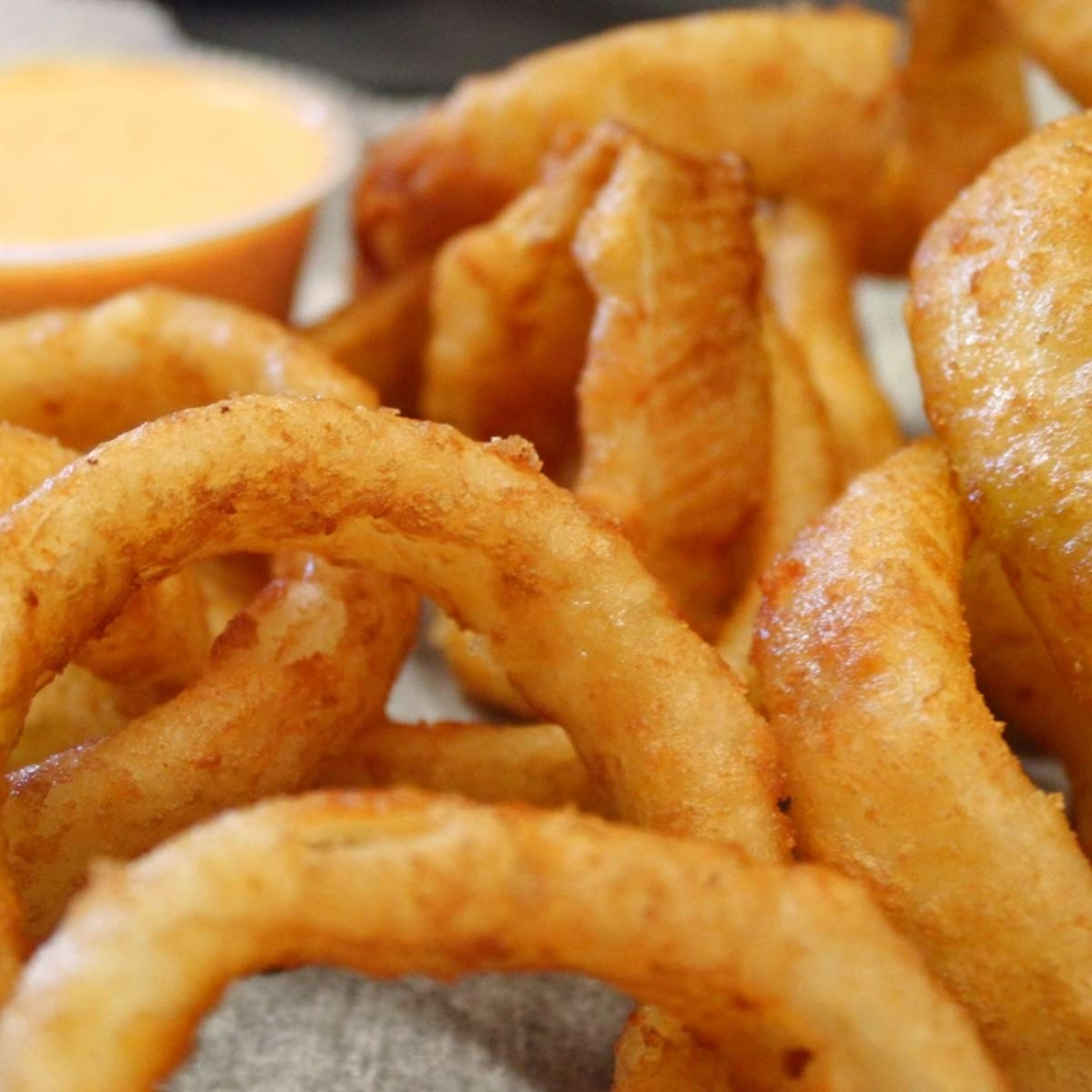 Beer Battered Onion Rings.