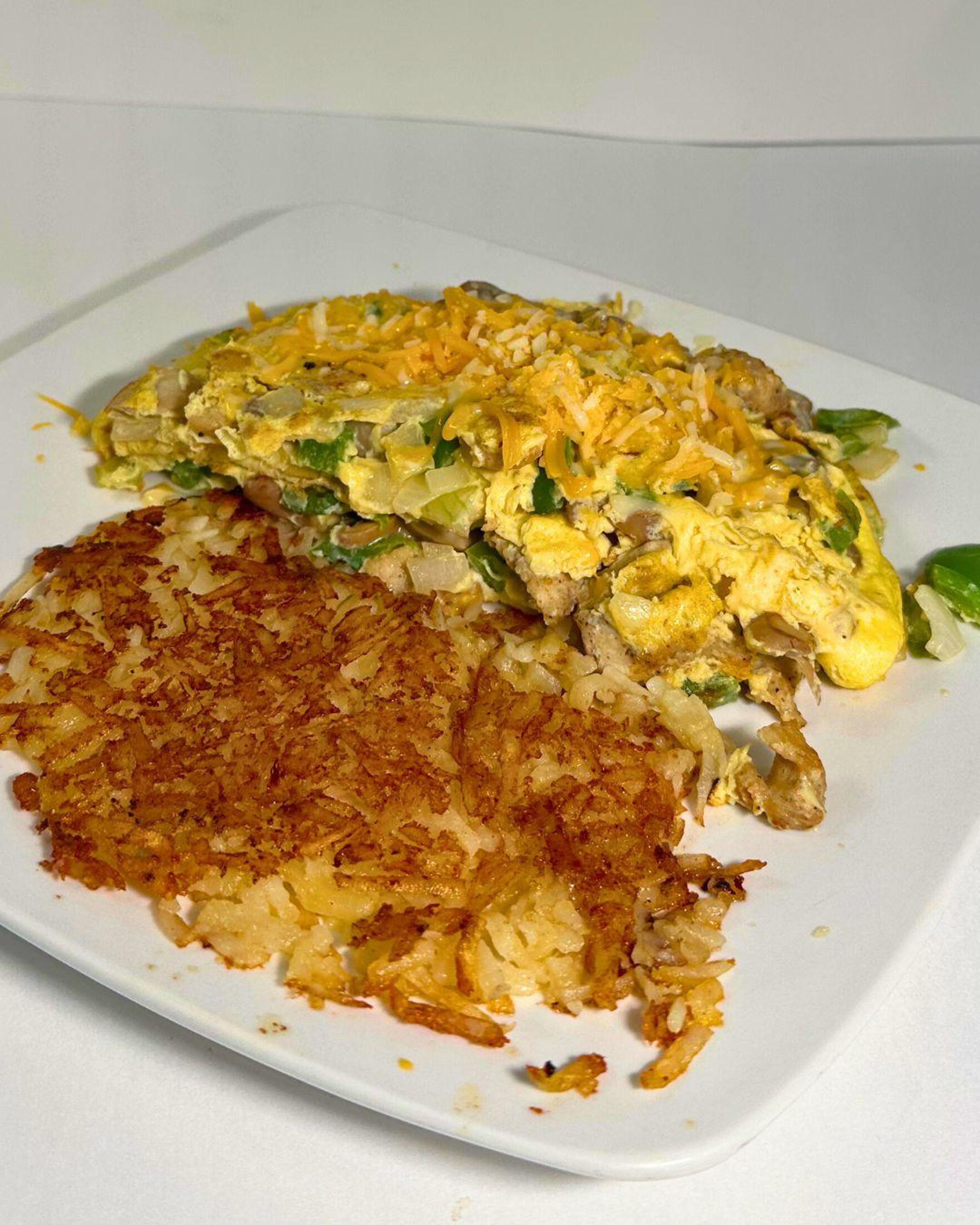 CHICKEN FAJITA OMELET.