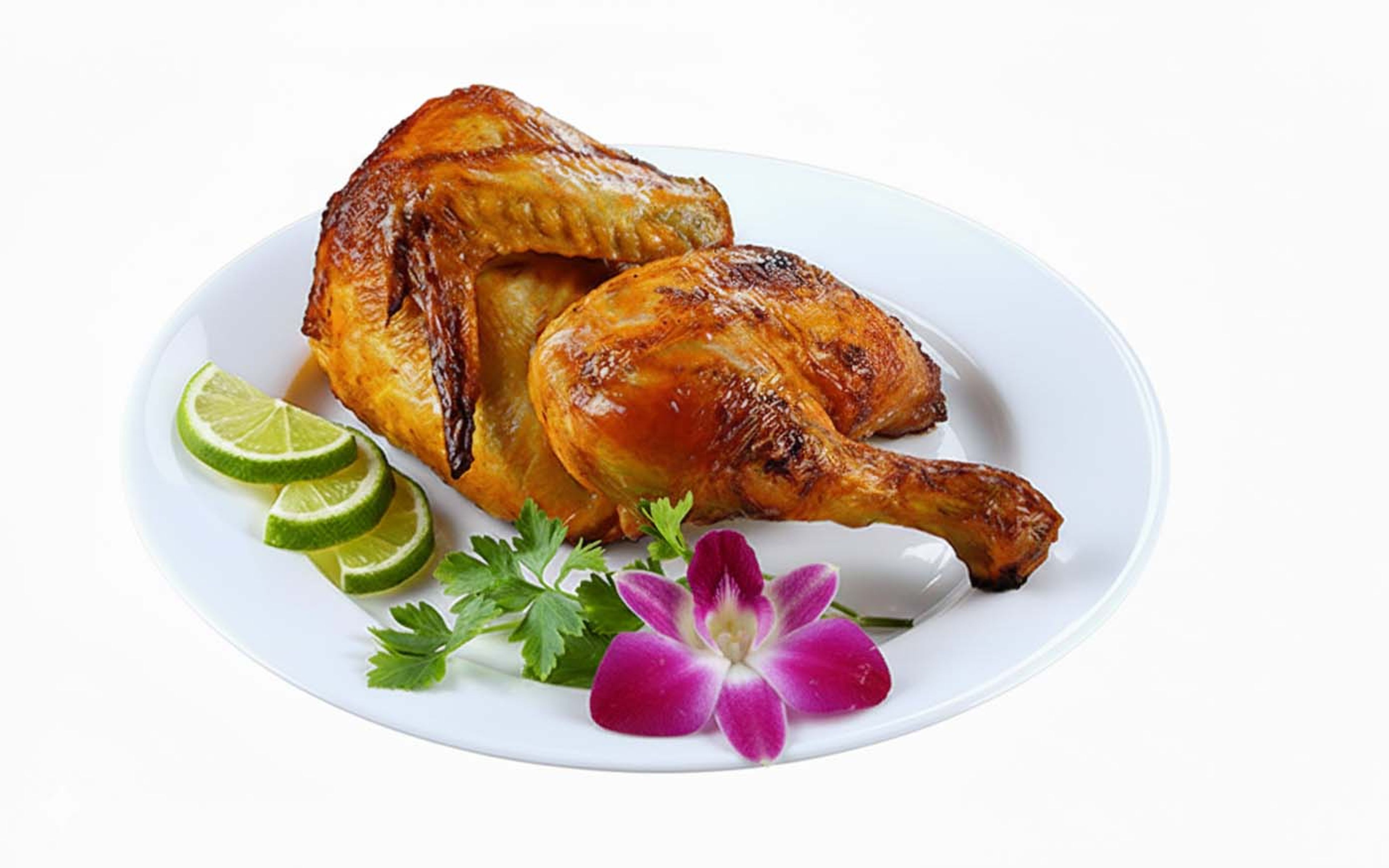 1/2 pollo solo - half Rotisserie Chicken Plain.