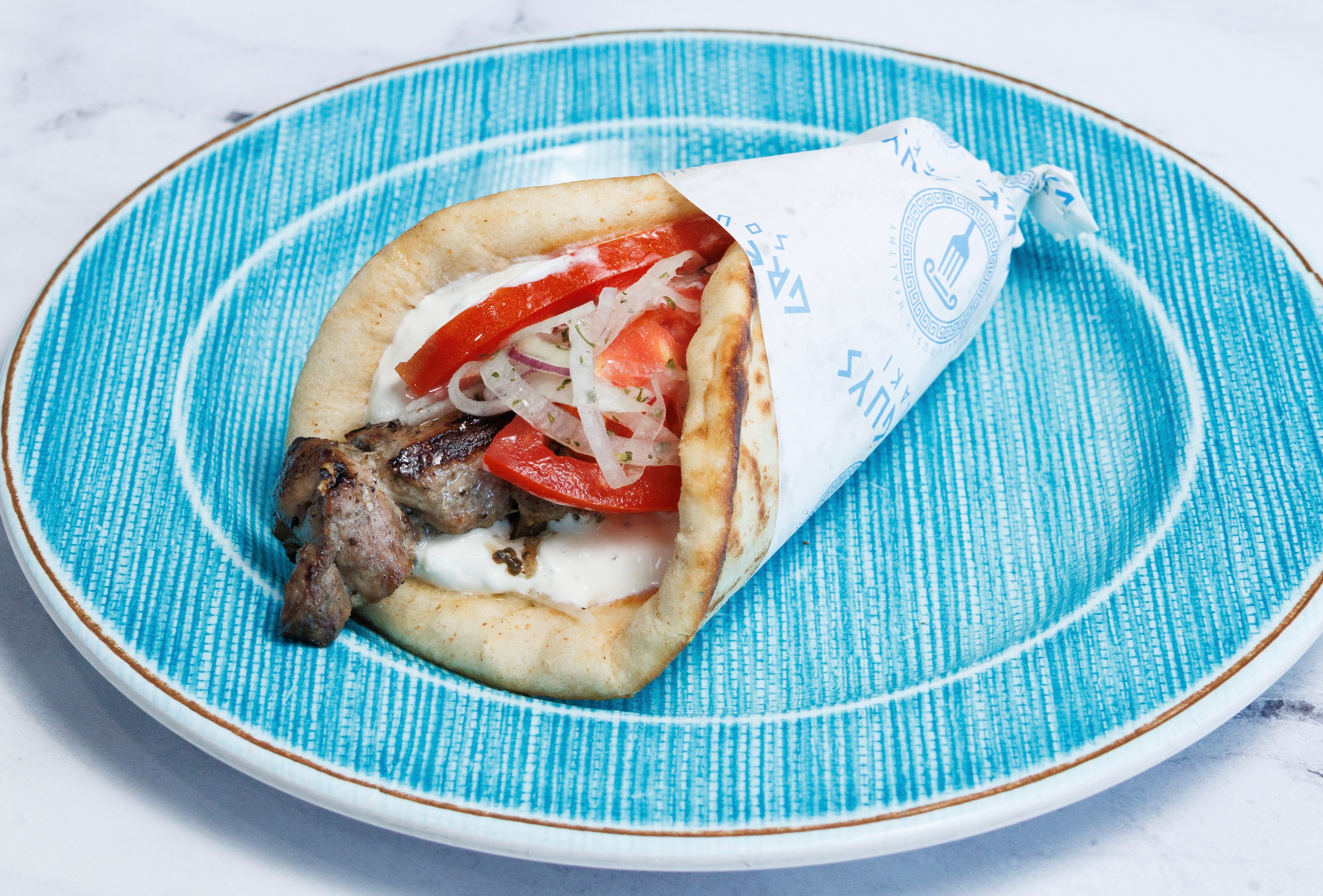 PORK SOUVLAKI PITA.