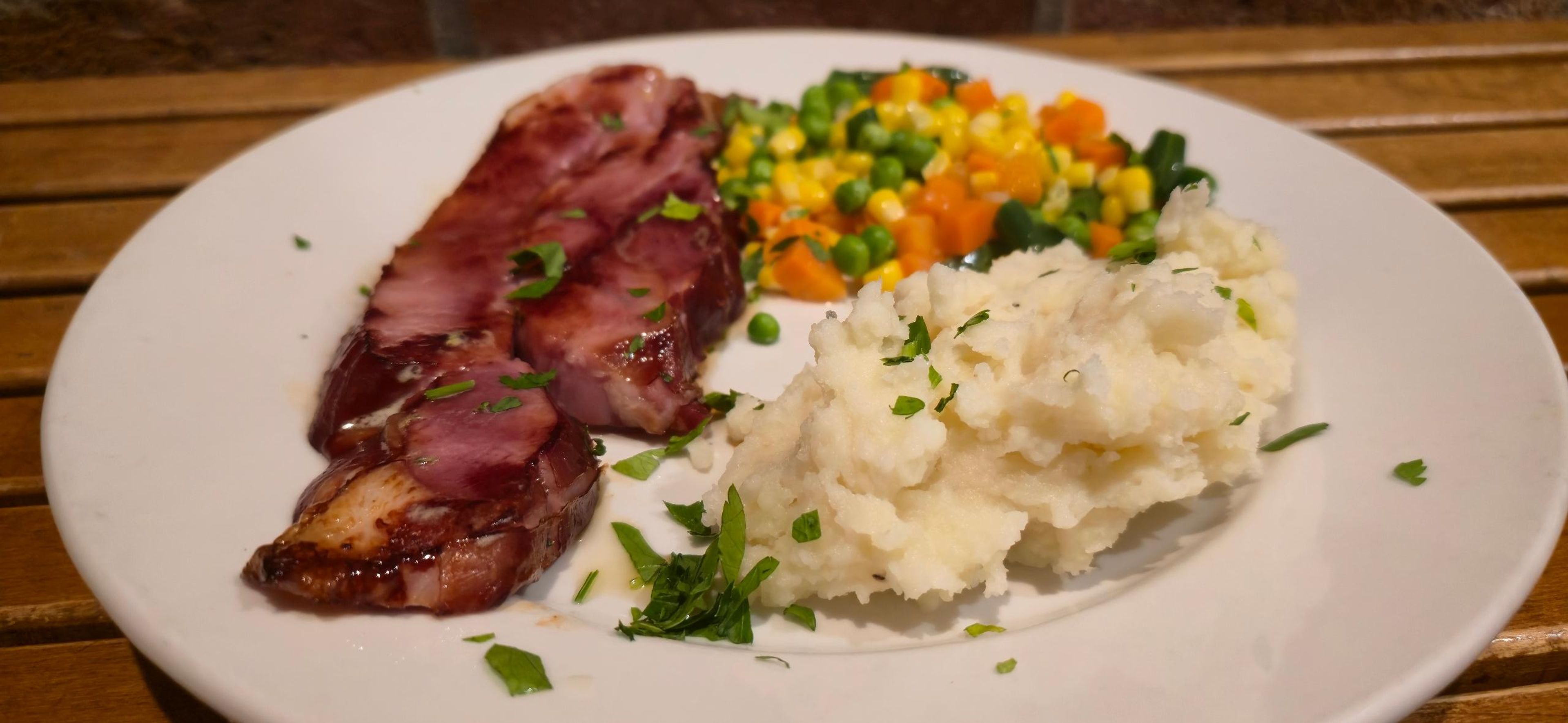 Honey Glazed Ham Dinner.