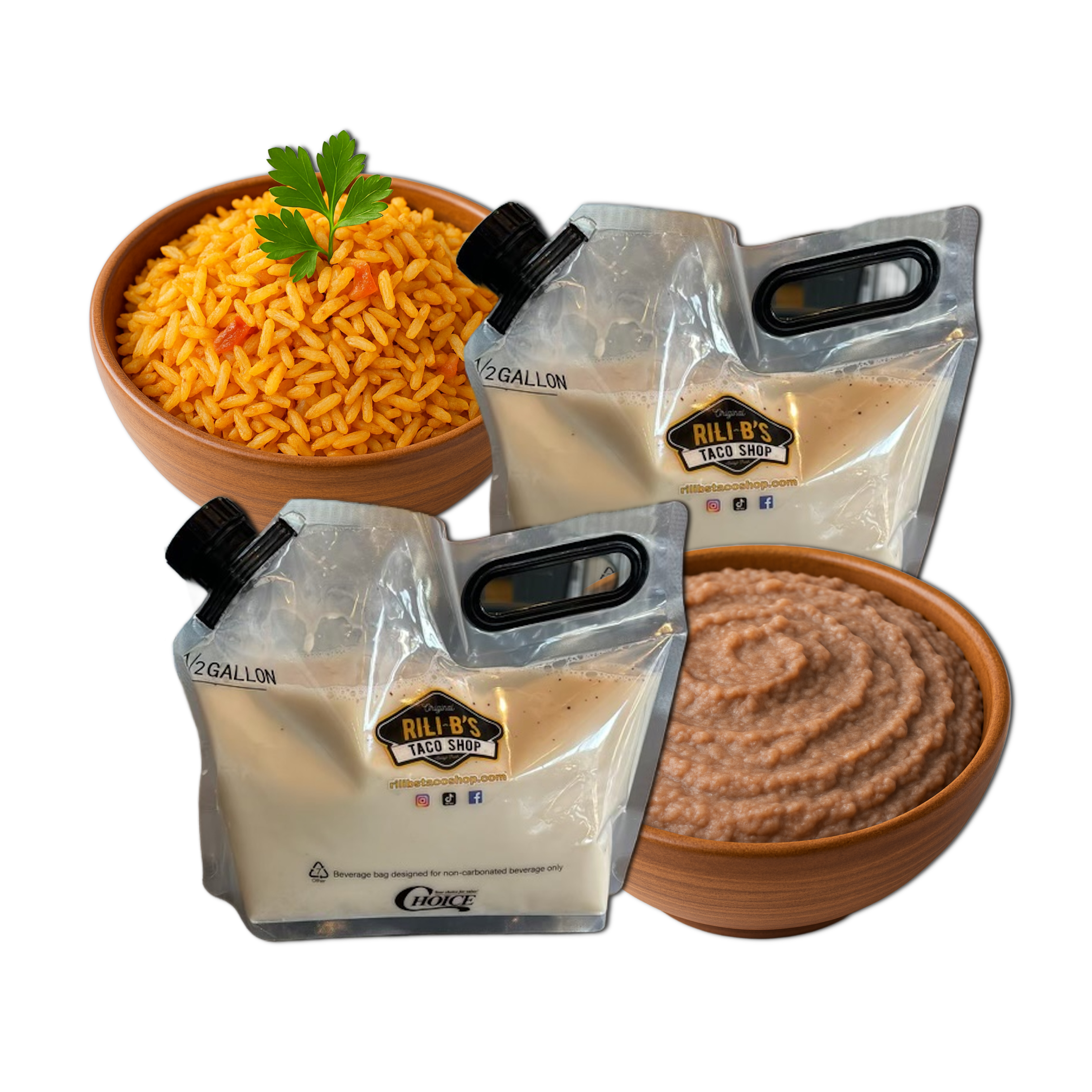 Rice, Beans & Agua Fresca Bundle.