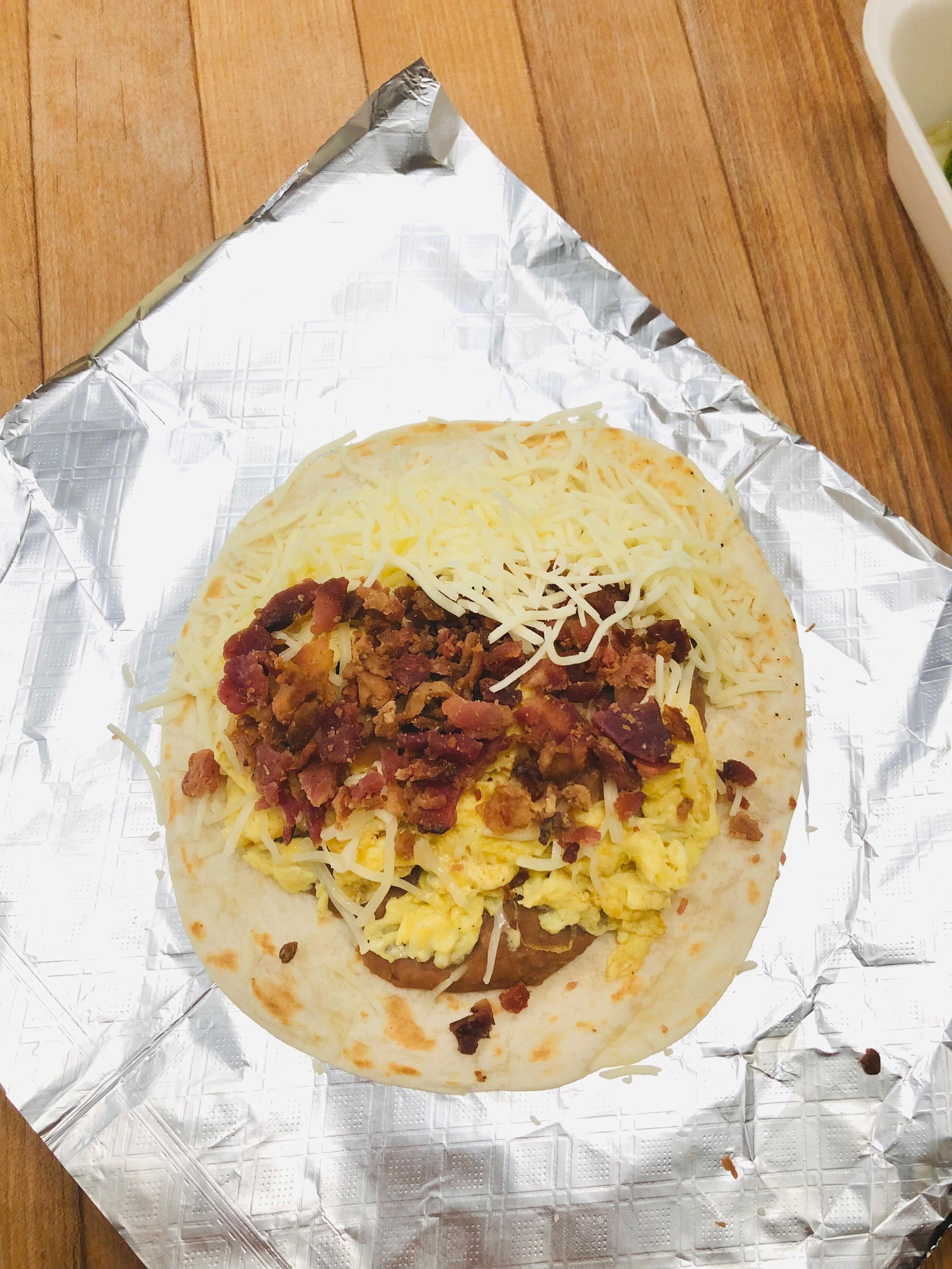 Bacon, Egg, Bean & Cheese.