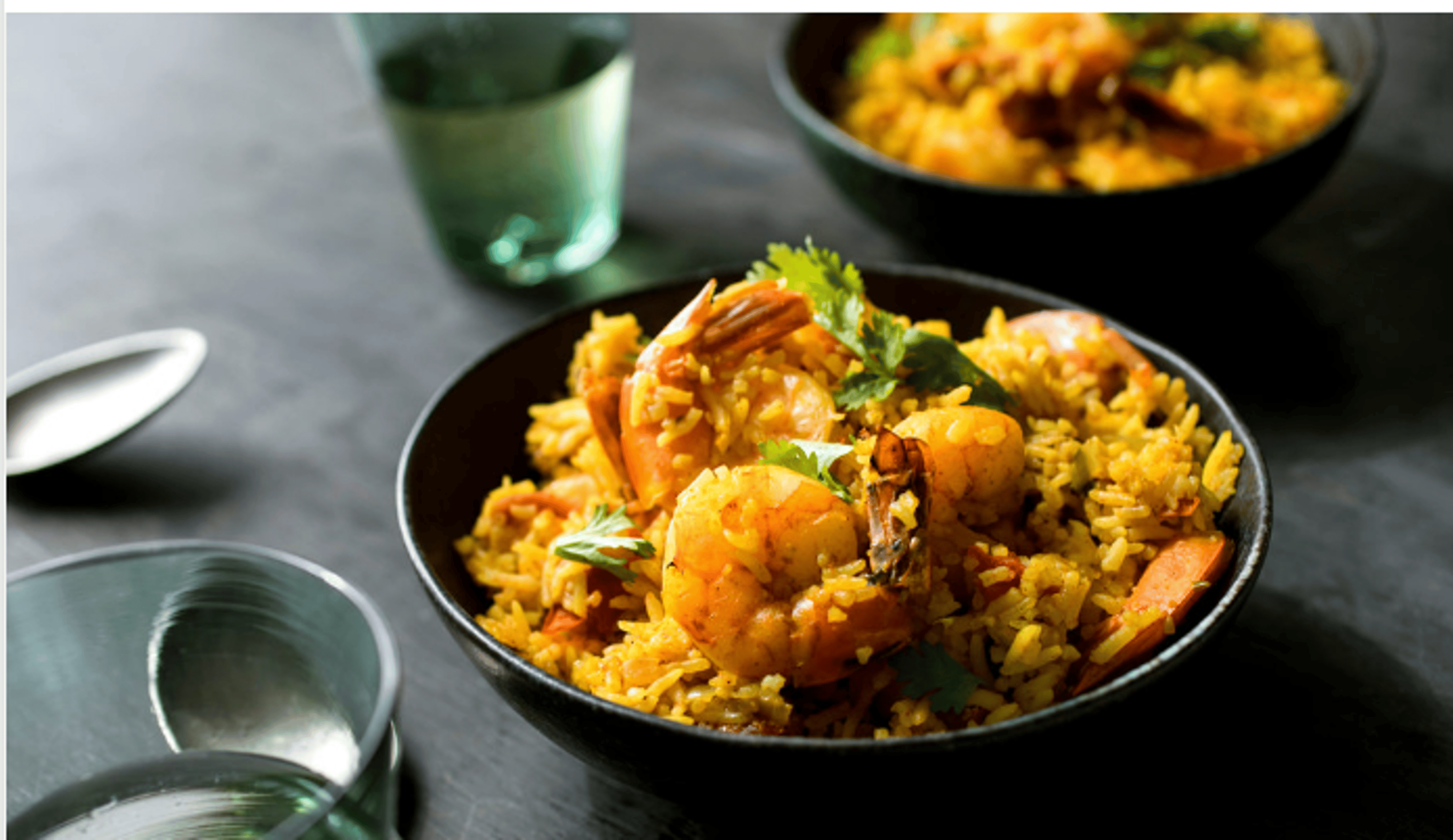 Prawn Biryani.