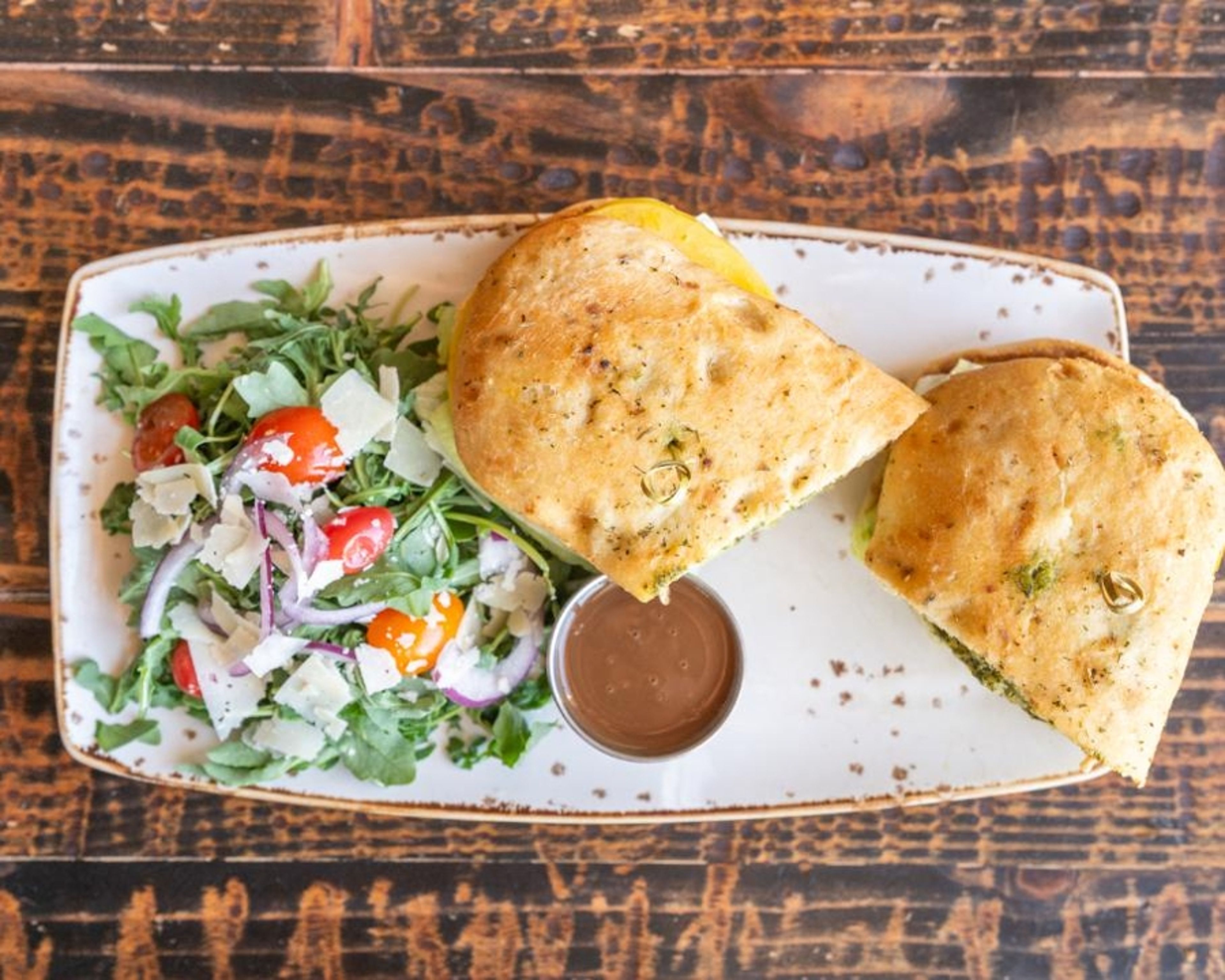 Chicken Basil Pesto Sandwich.