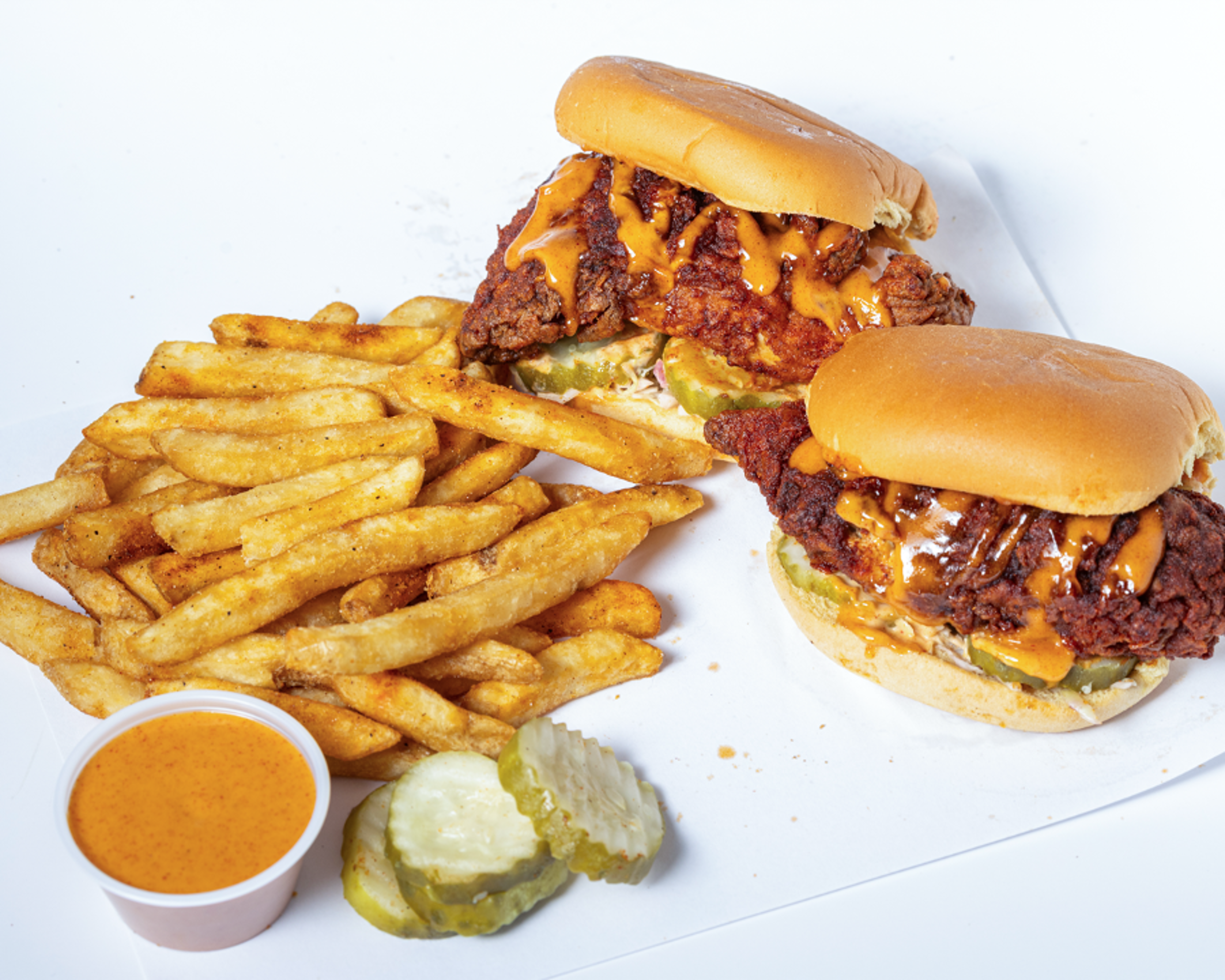 Combo #4 - 2 Sandwiches + Fries.