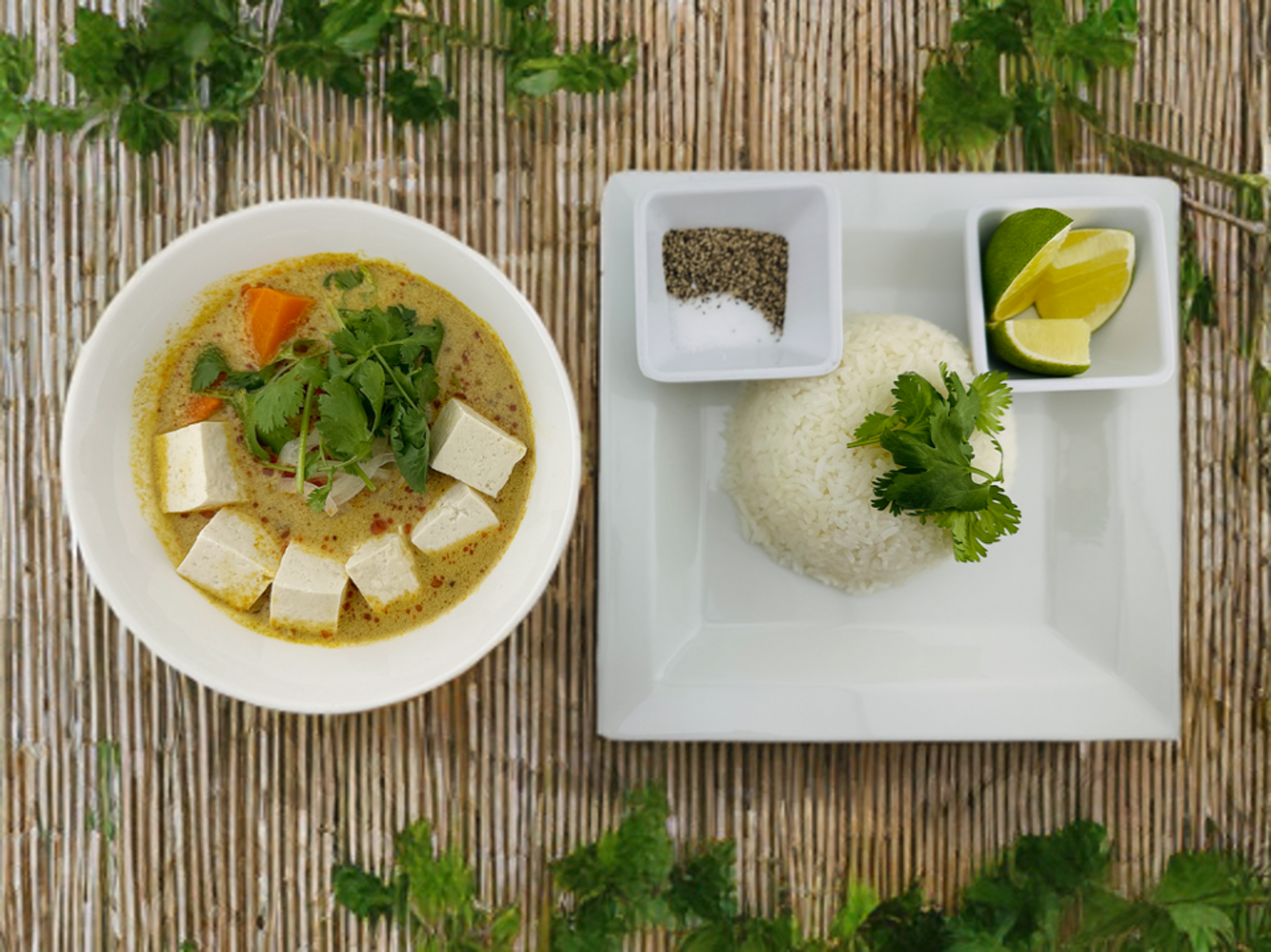 Curry Tofu with Rice.