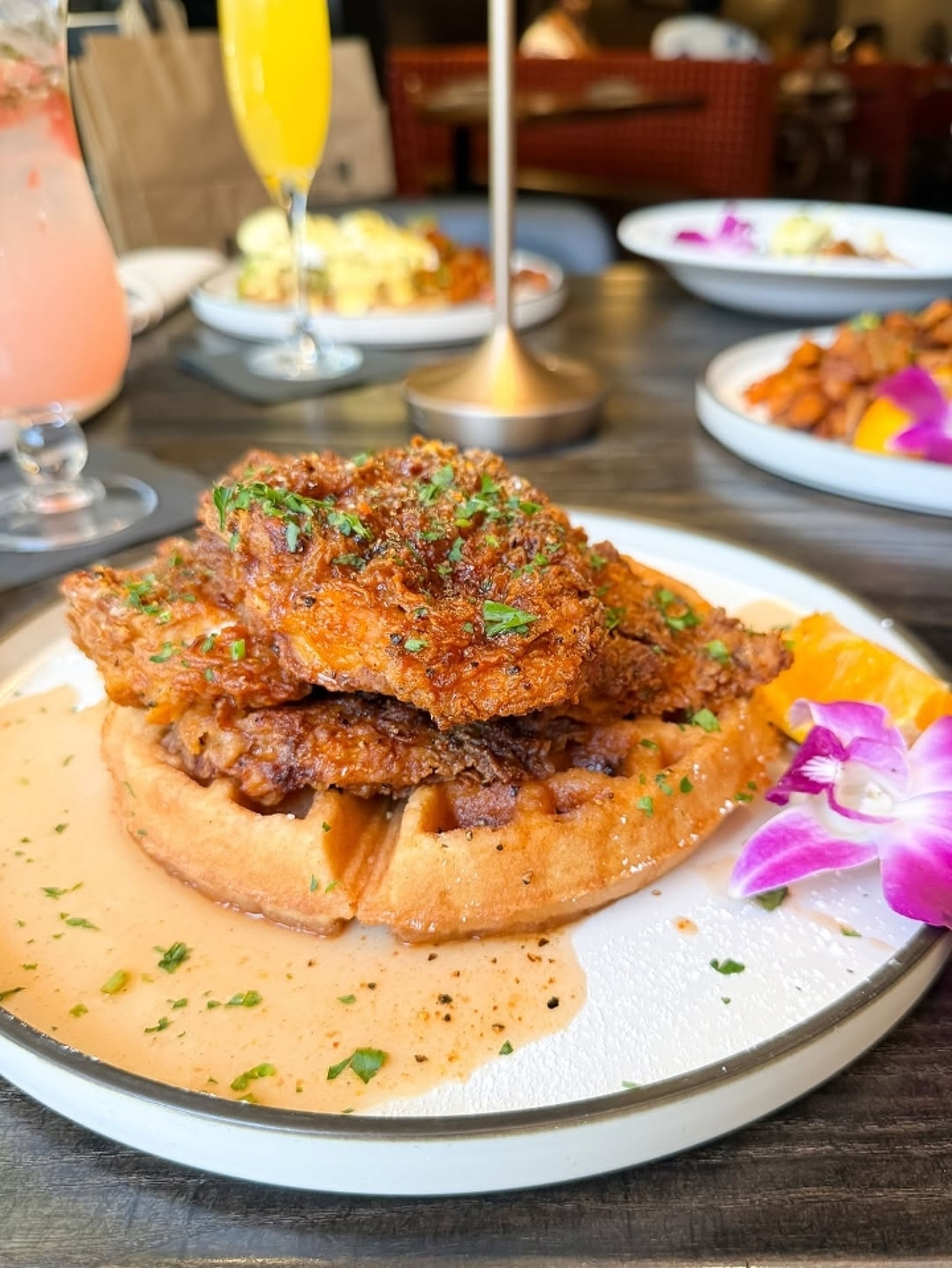 Chicken and Waffles.