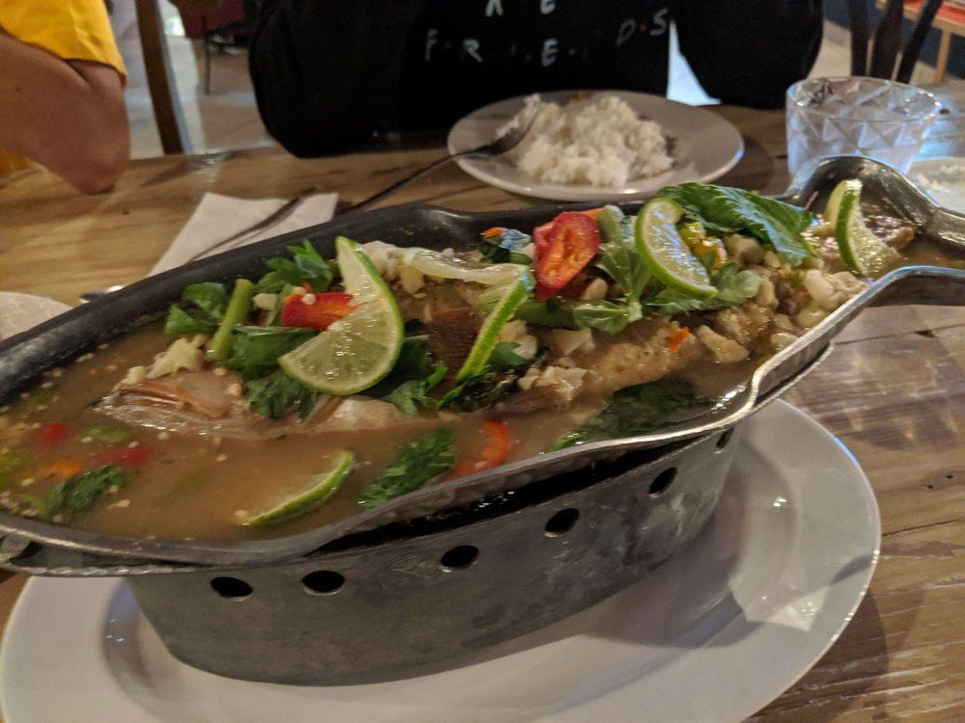 Steamed Fish with Lime Sauce.