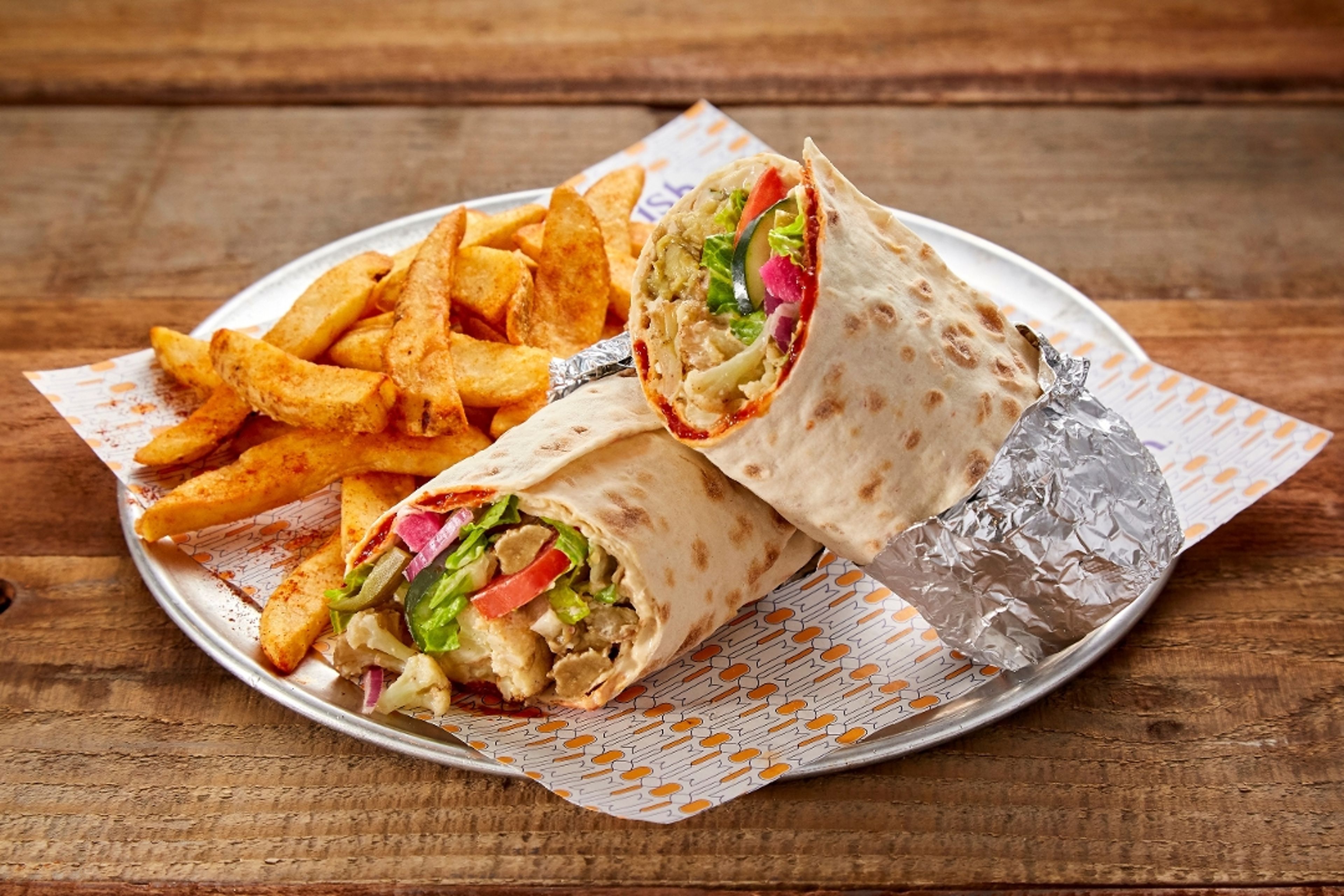 Cauliflower Eggplant Wrap.