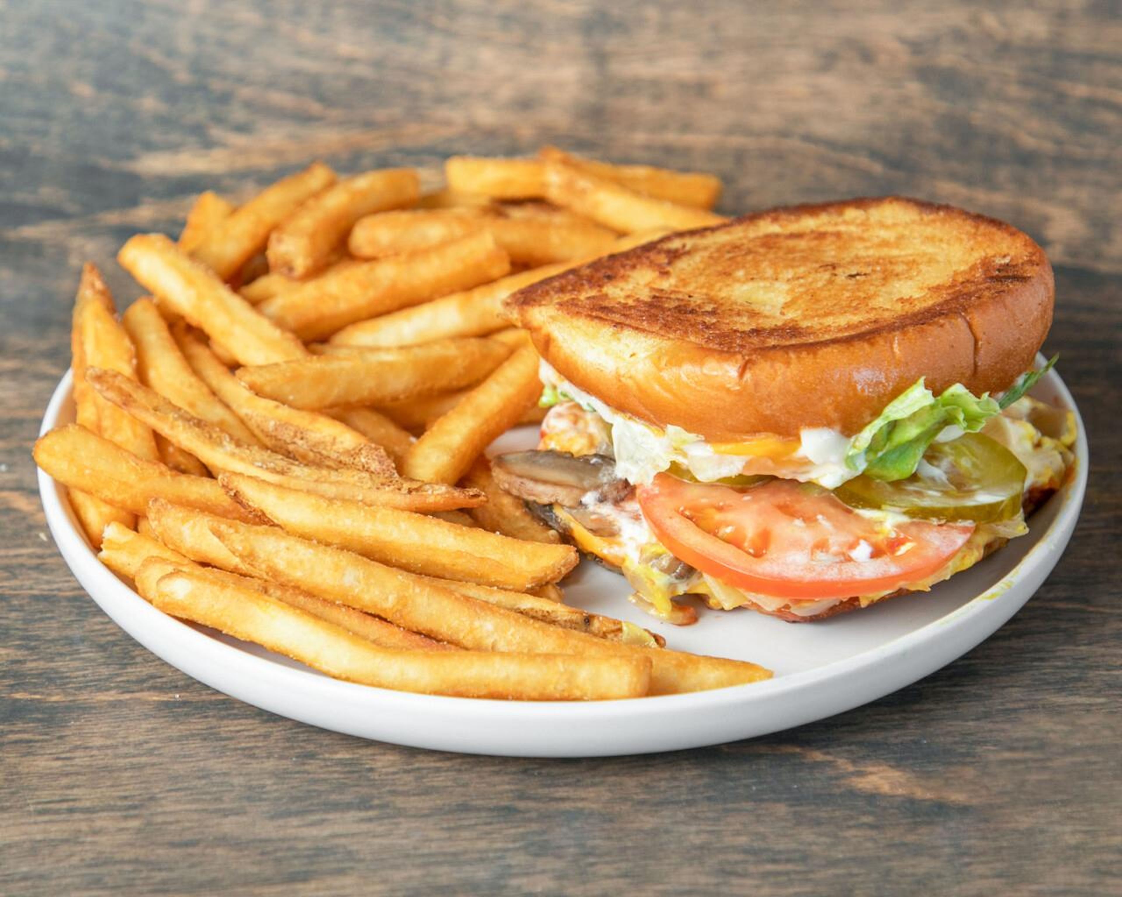 Maddie Melt Veggie with Fries.