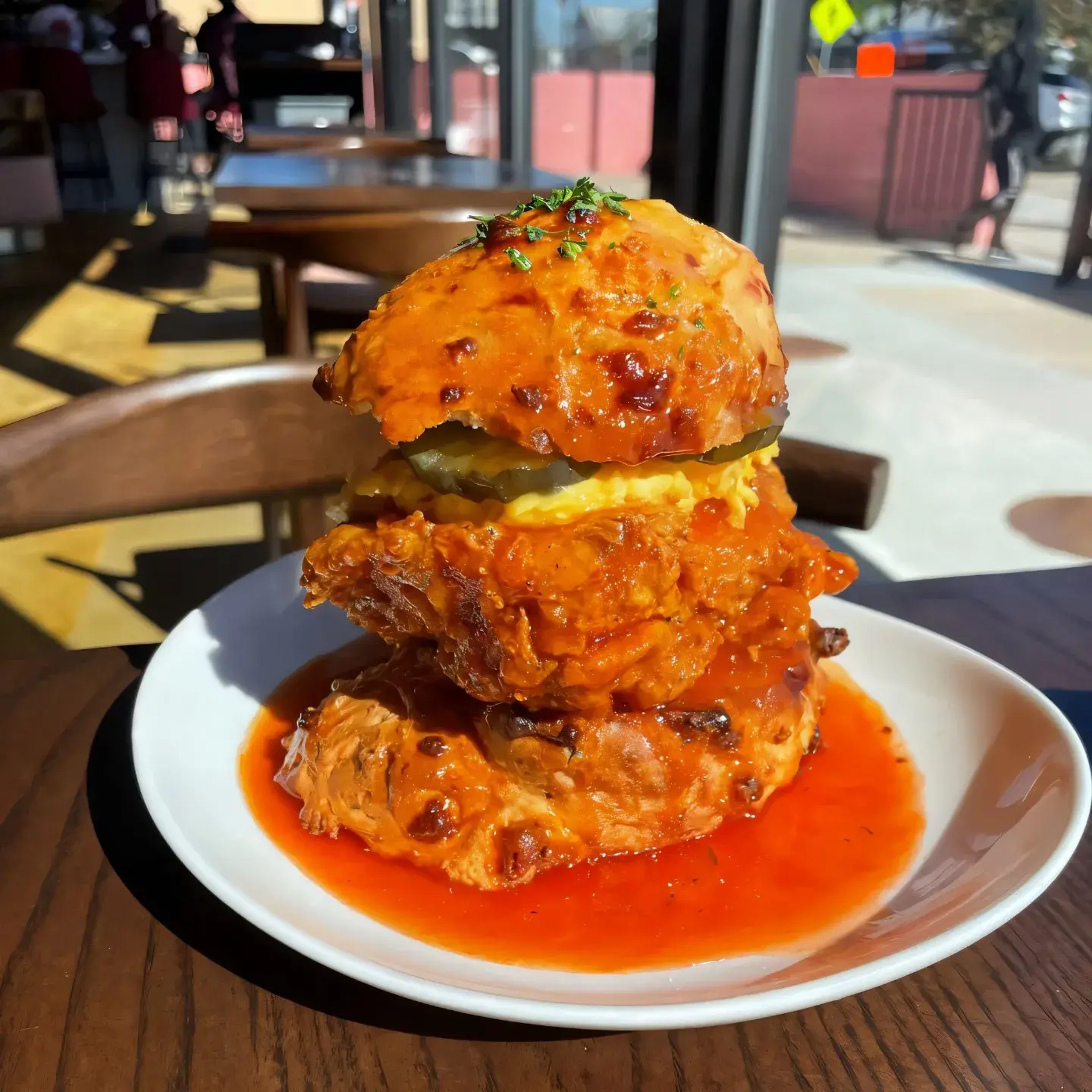 Hot Honey Chicken Biscuit.