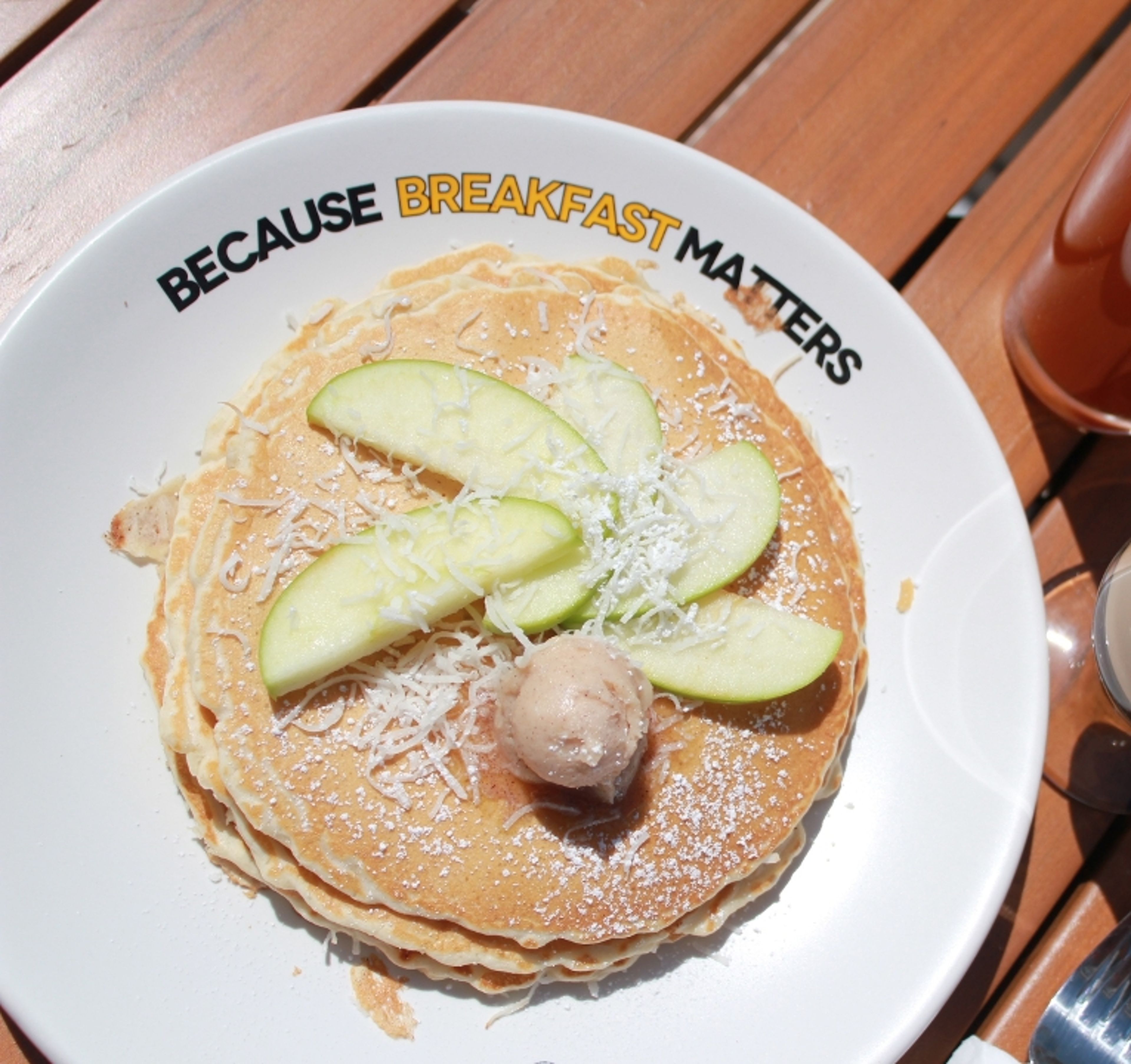 Apple Coconut Pancakes.