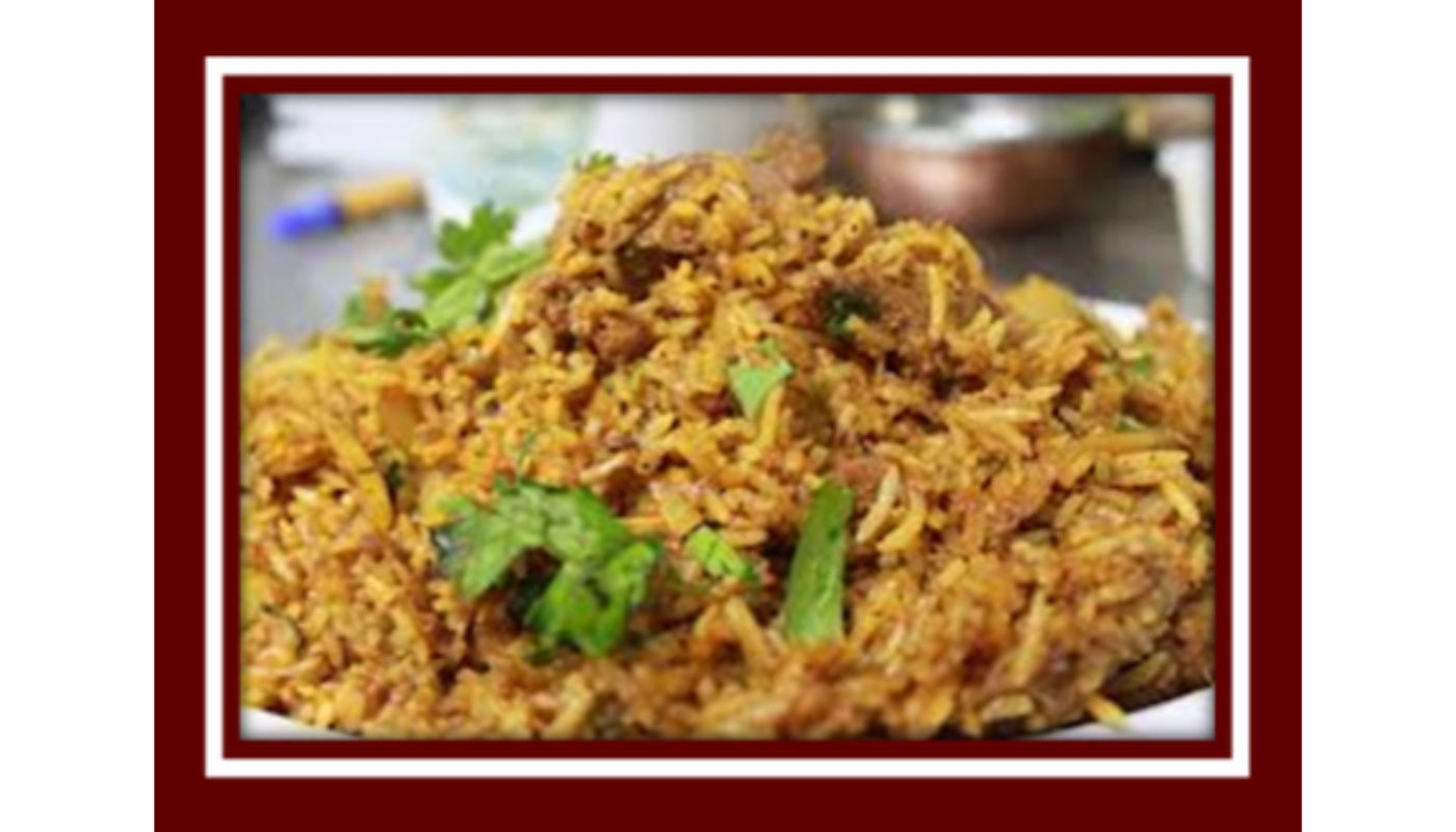 Lamb Biryani (Halal) - Non Vegan.