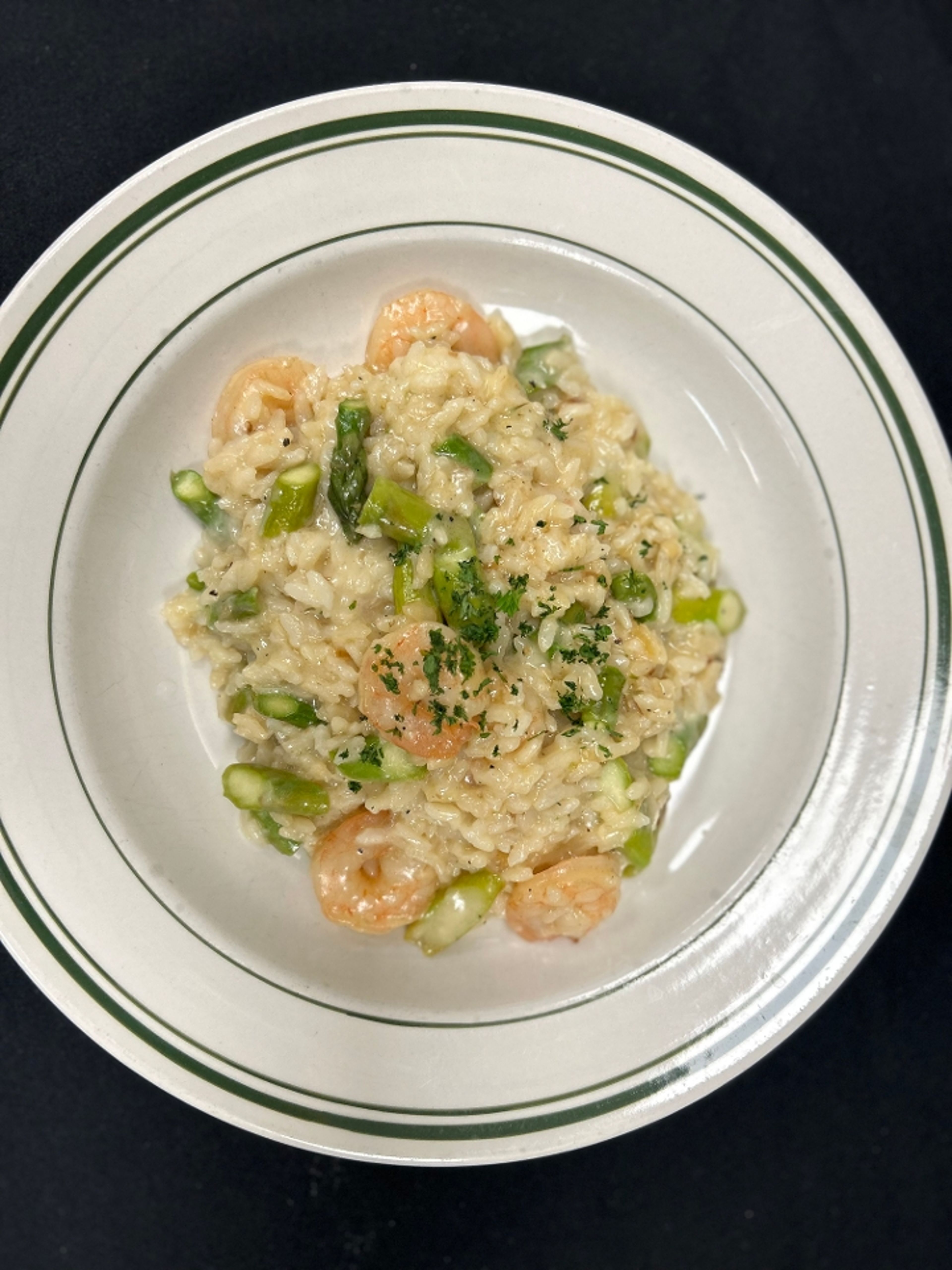 Shrimp & Asparagus Risotto.