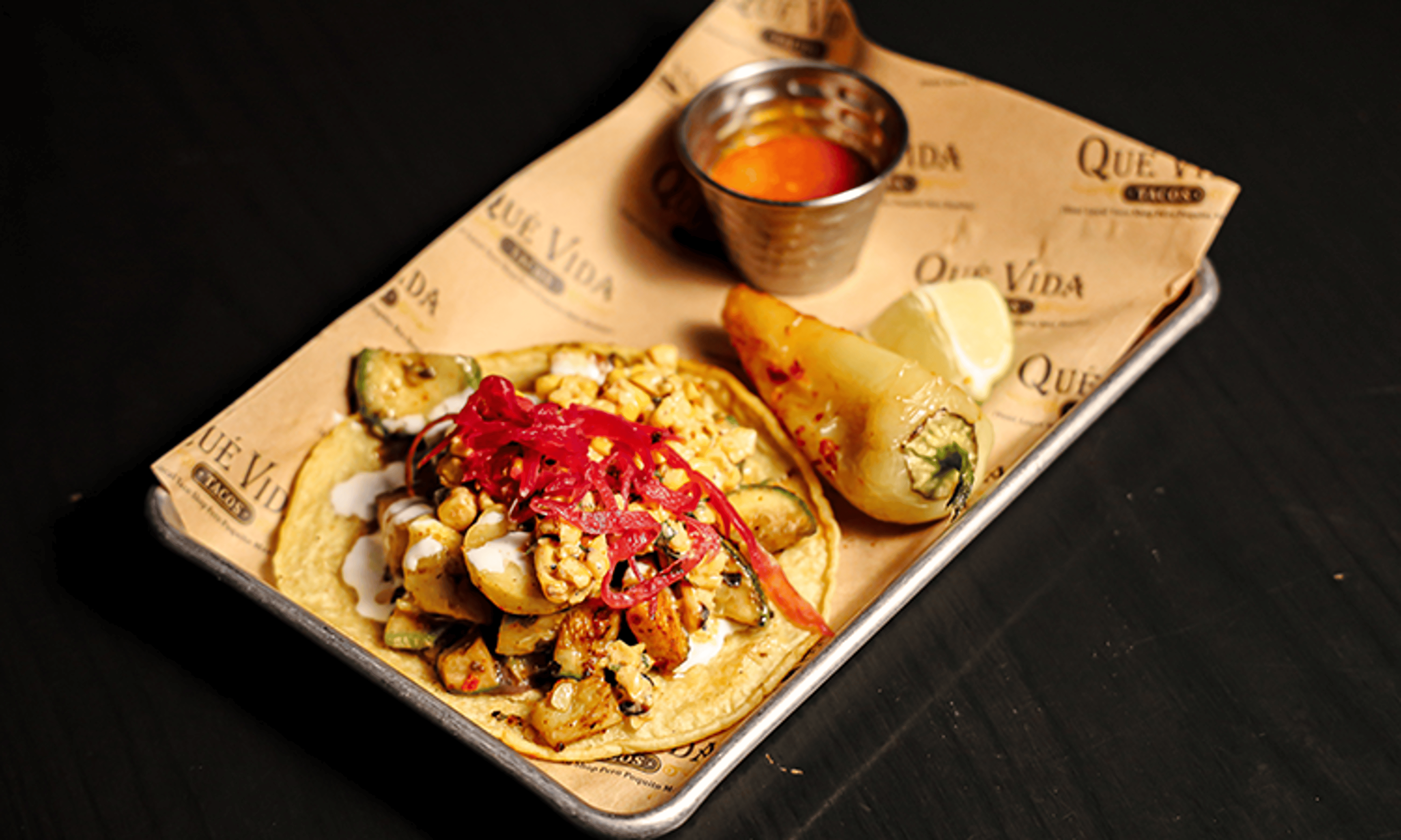 #8 Calabacita Veggie Taco.