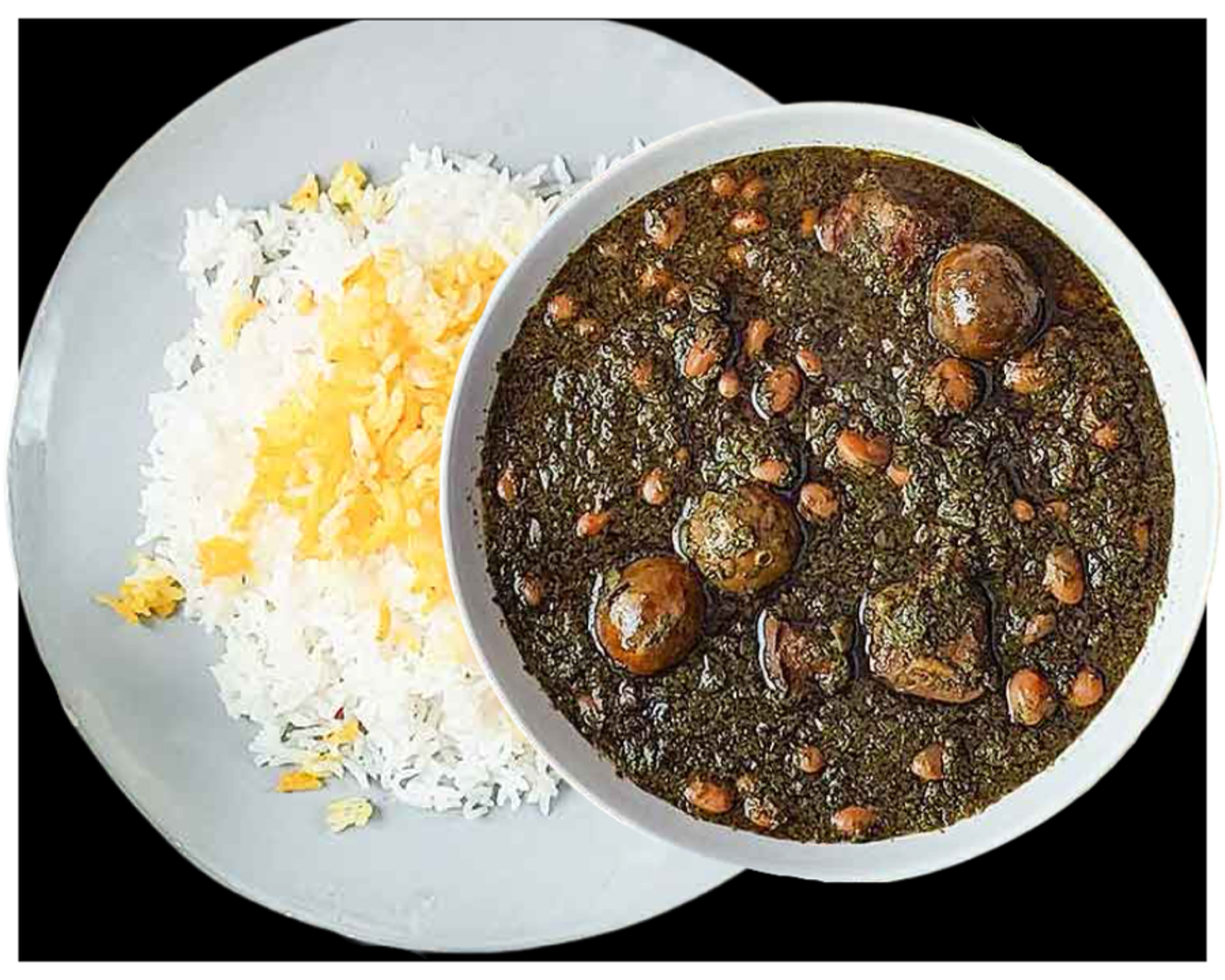 Ghormeh Sabzi Stew Plate (قرمه سبزی).
