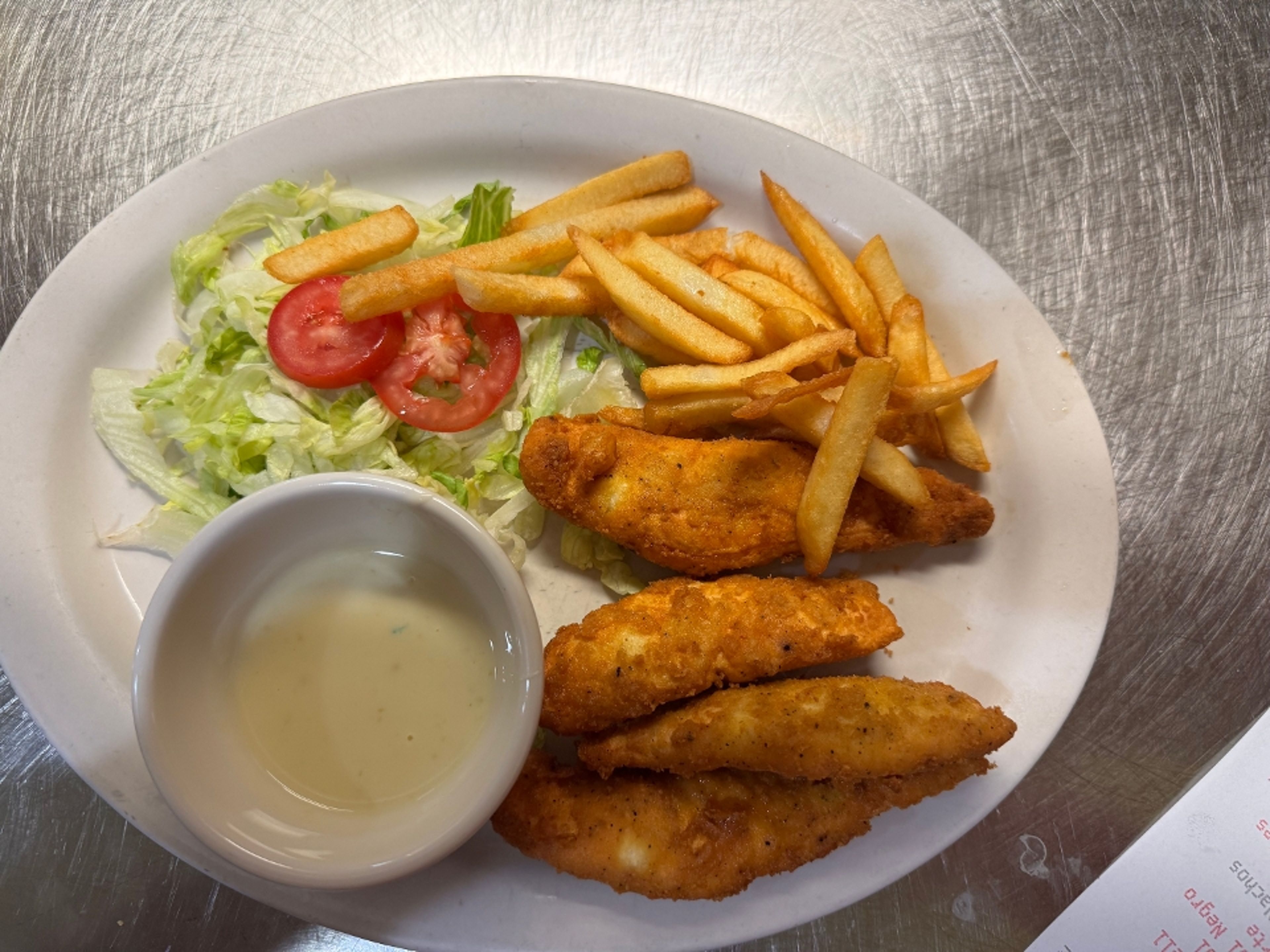 Chicken Tender Platter.
