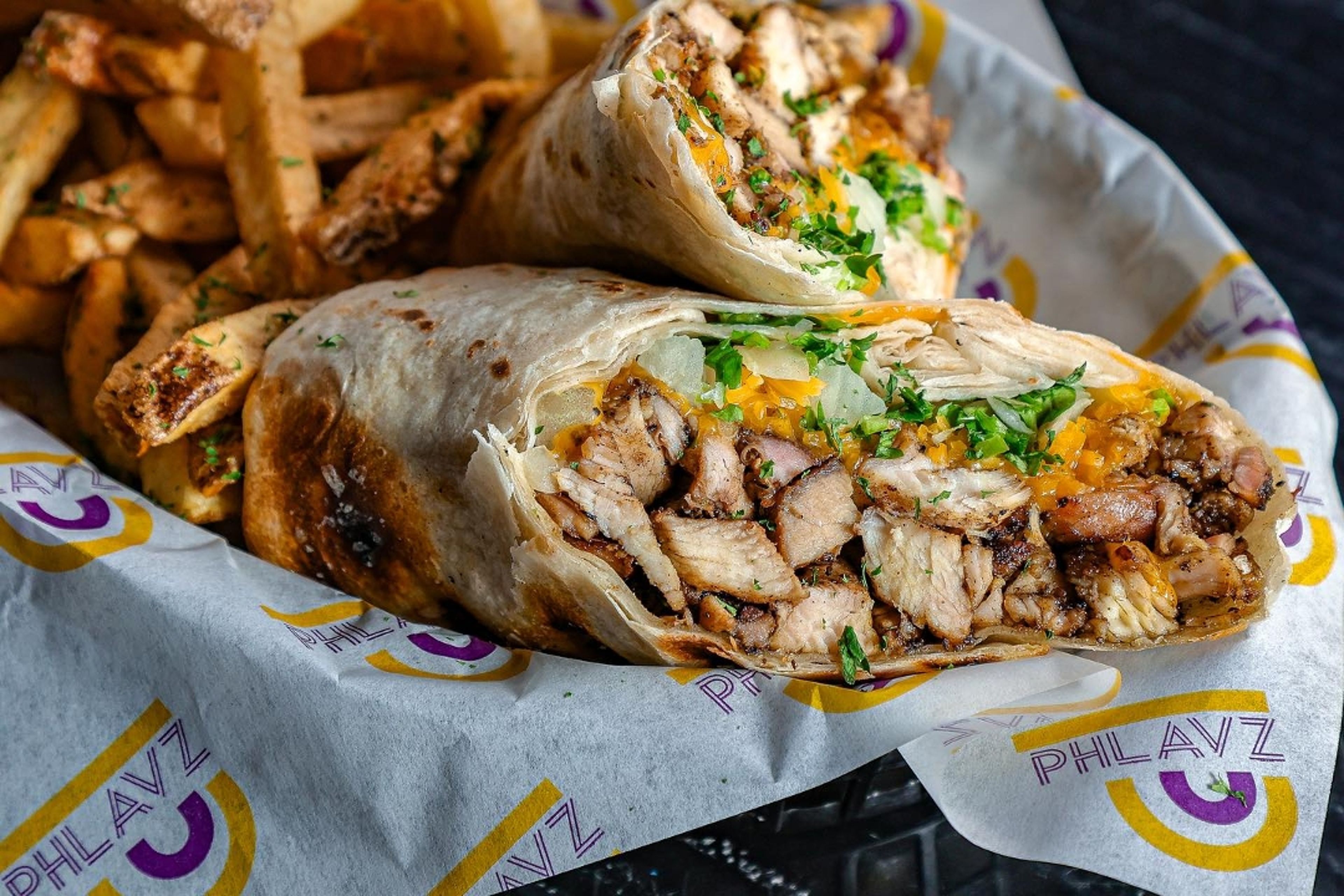 Jerk Chicken Burrito.