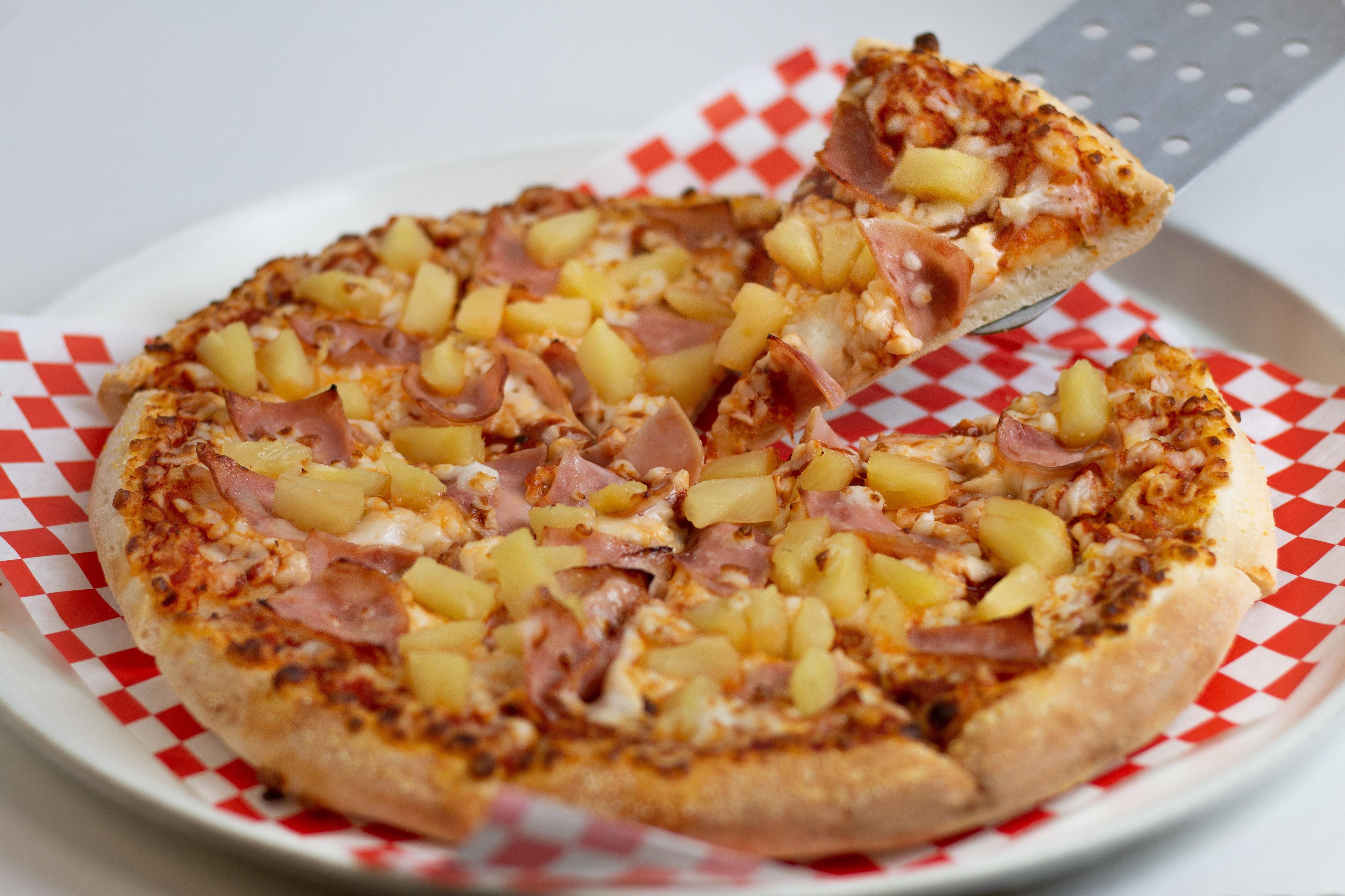 8" Specialty Hawaiian Pizza.