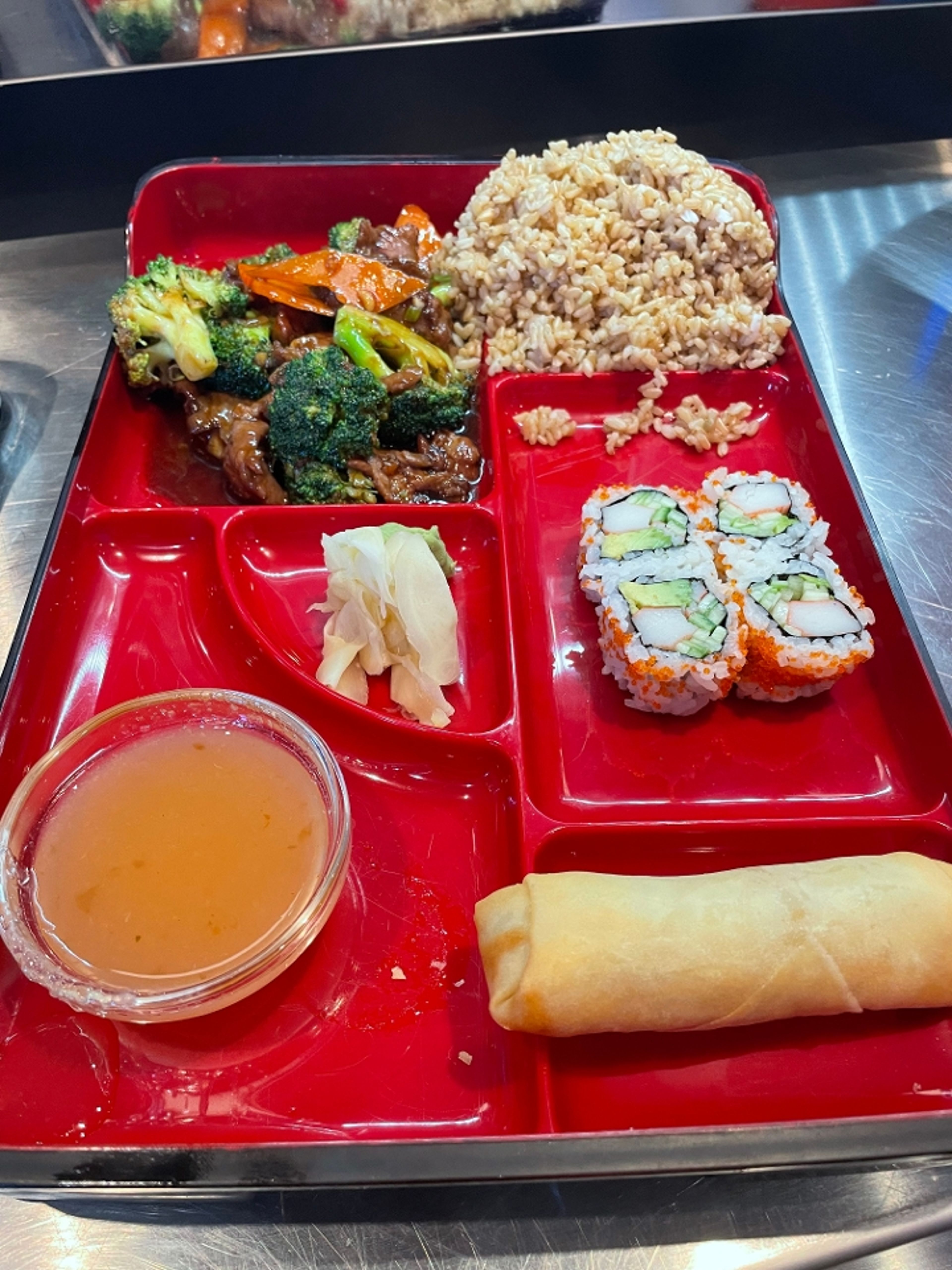 Bento Box A6 - Beef with Broccoli.