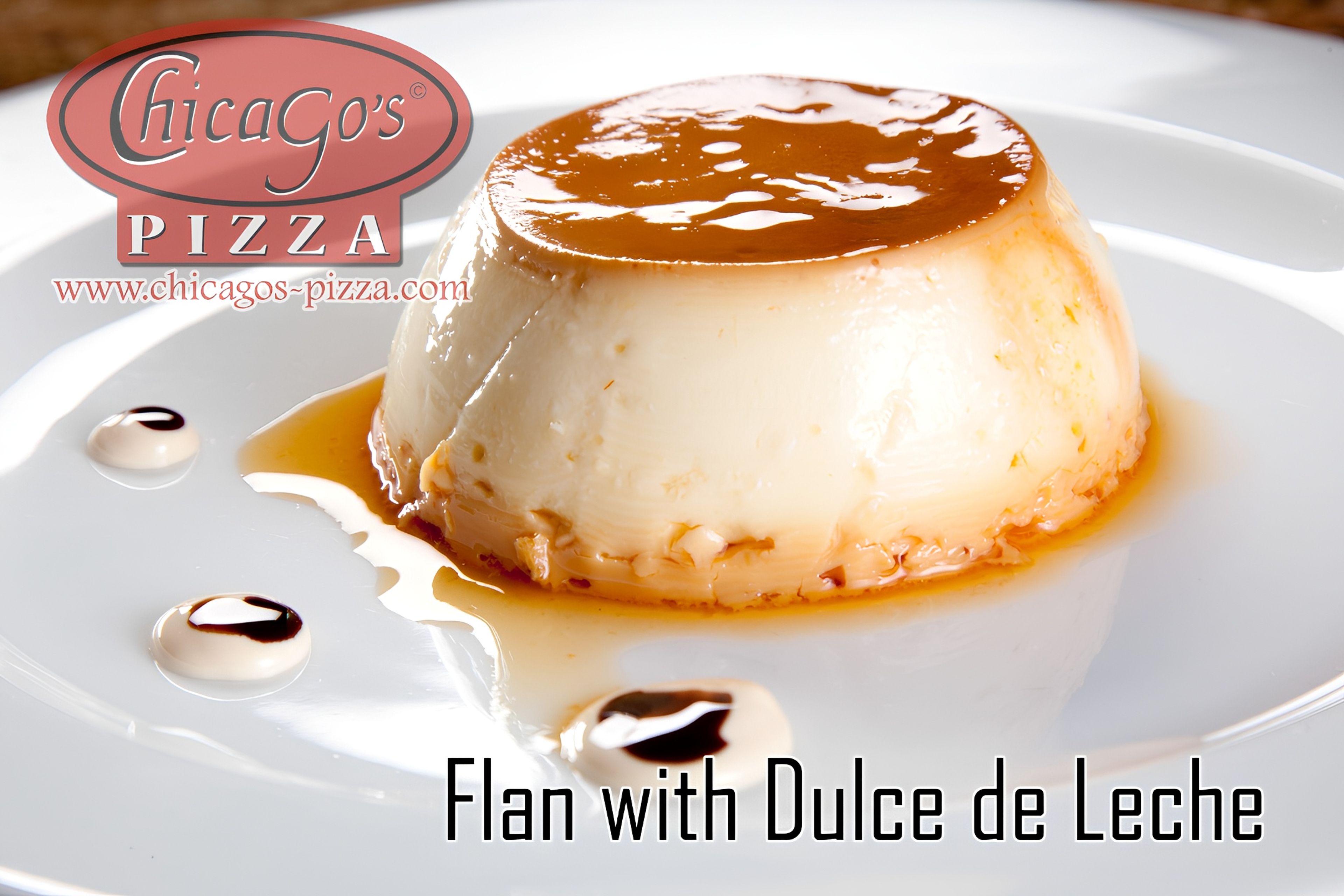 Flan with Dulce de Leche.