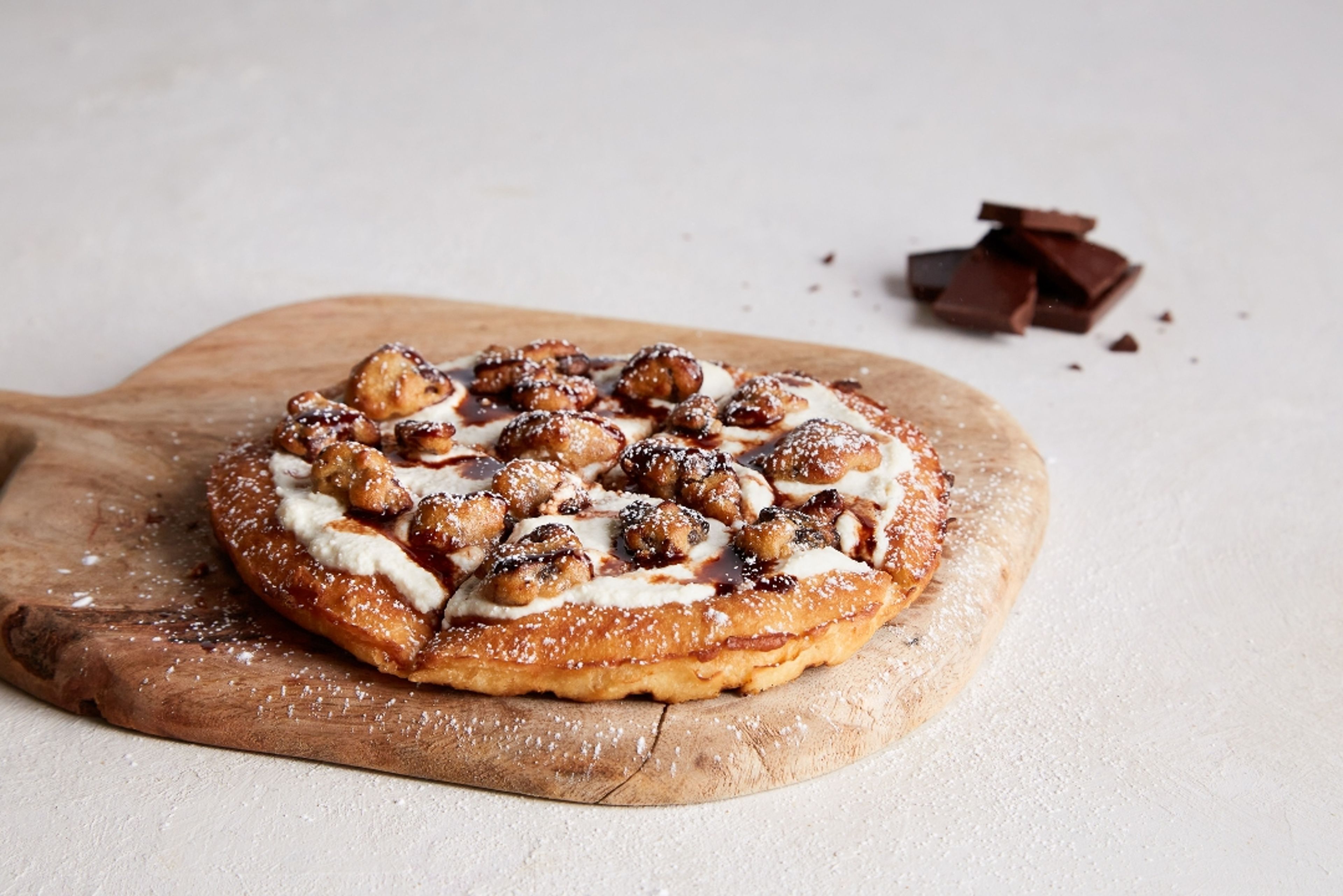 Chocolate Chunk Cookie Pizza.
