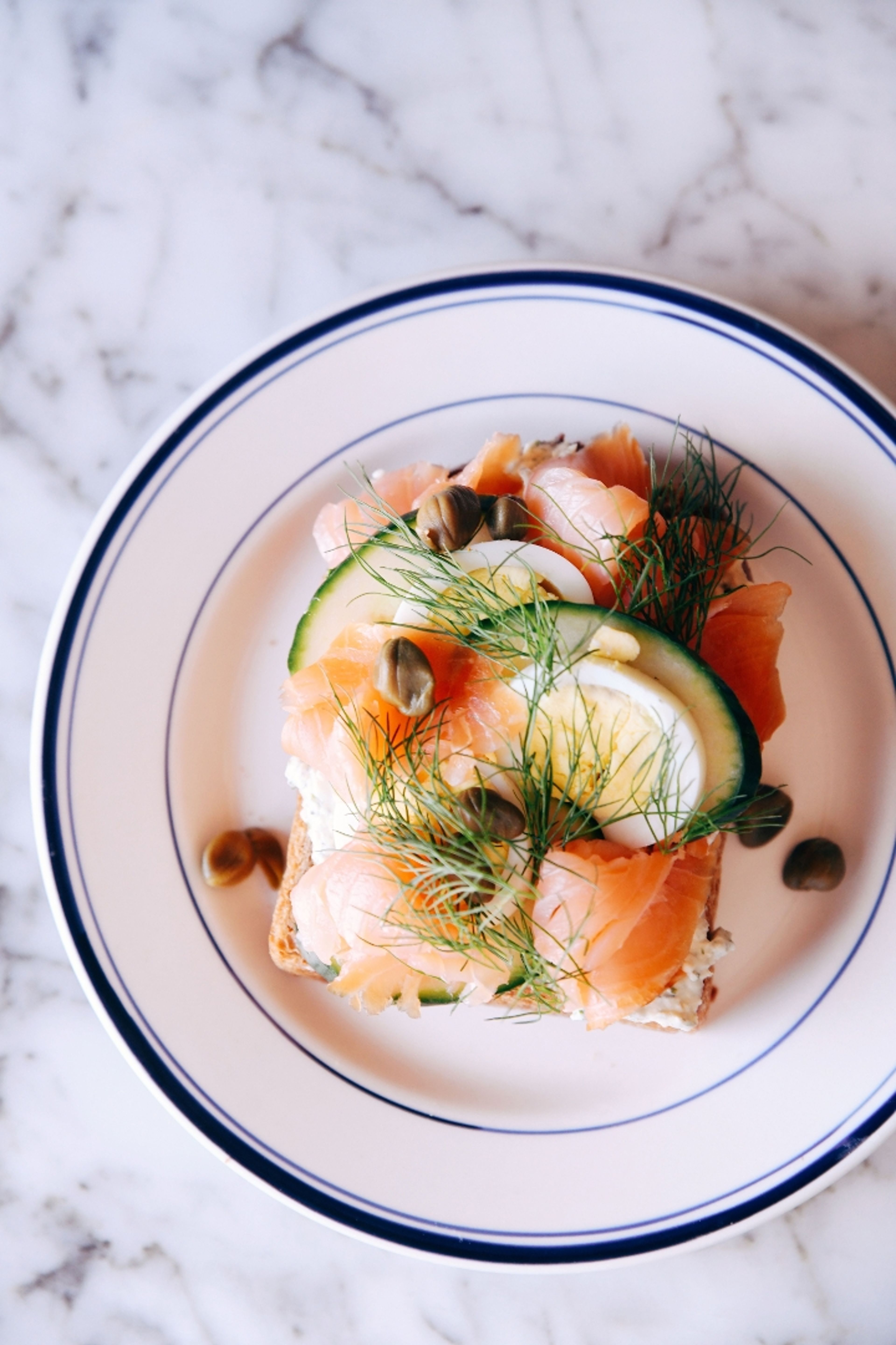 Smoked Salmon Toast.