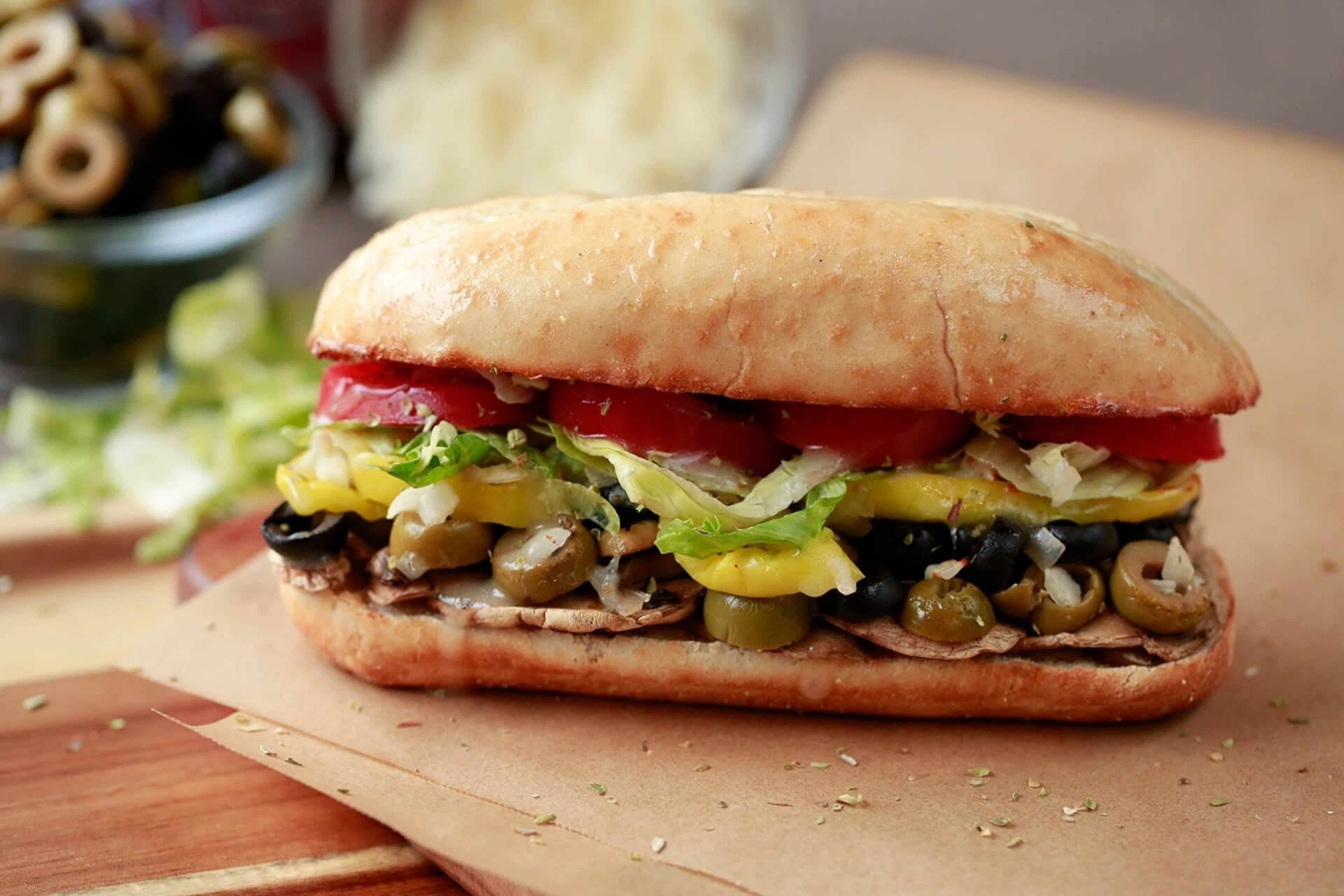 Spicy Veggie Sandwich.