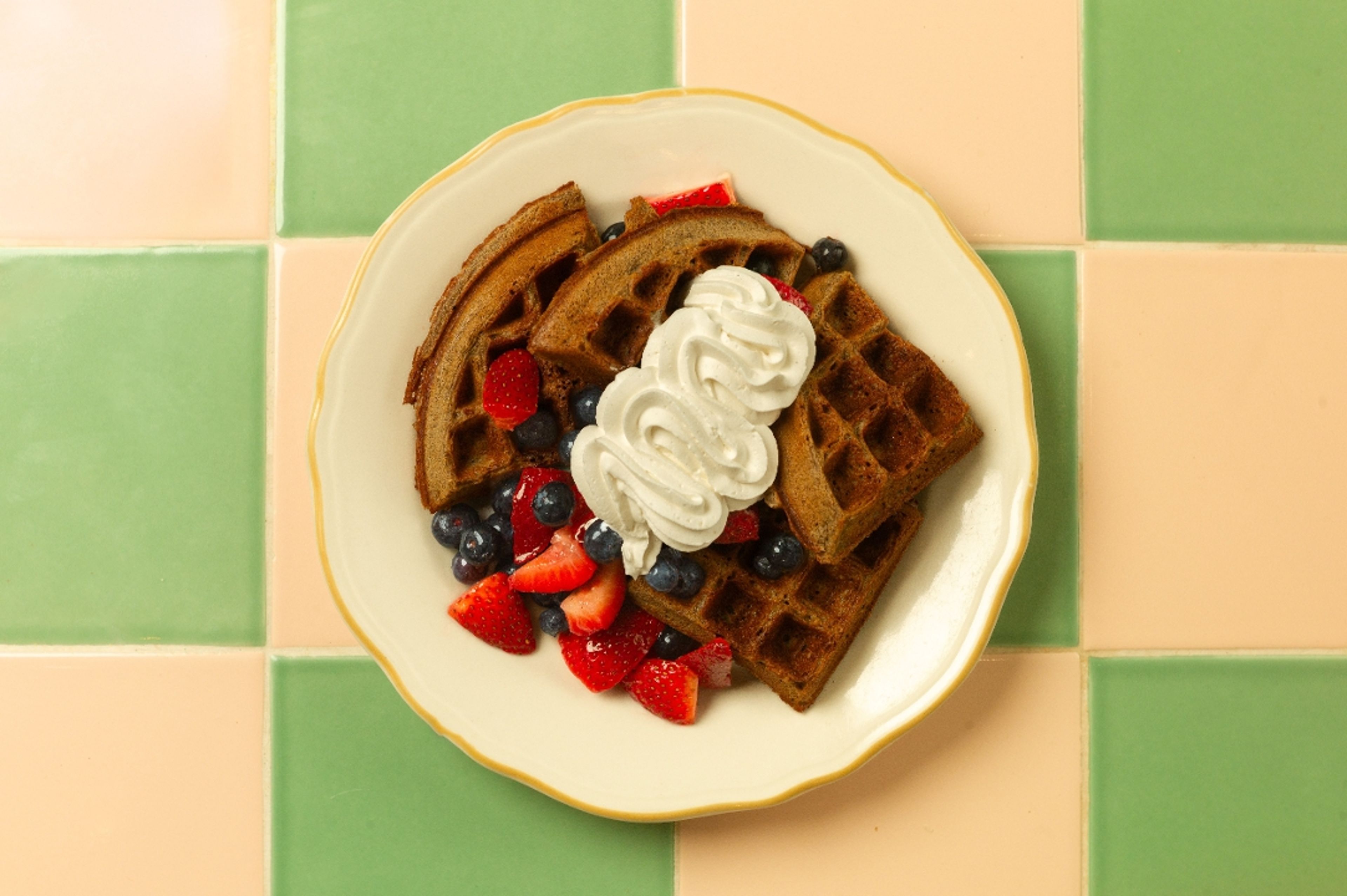 Vegan Buckwheat Waffle with Maple.