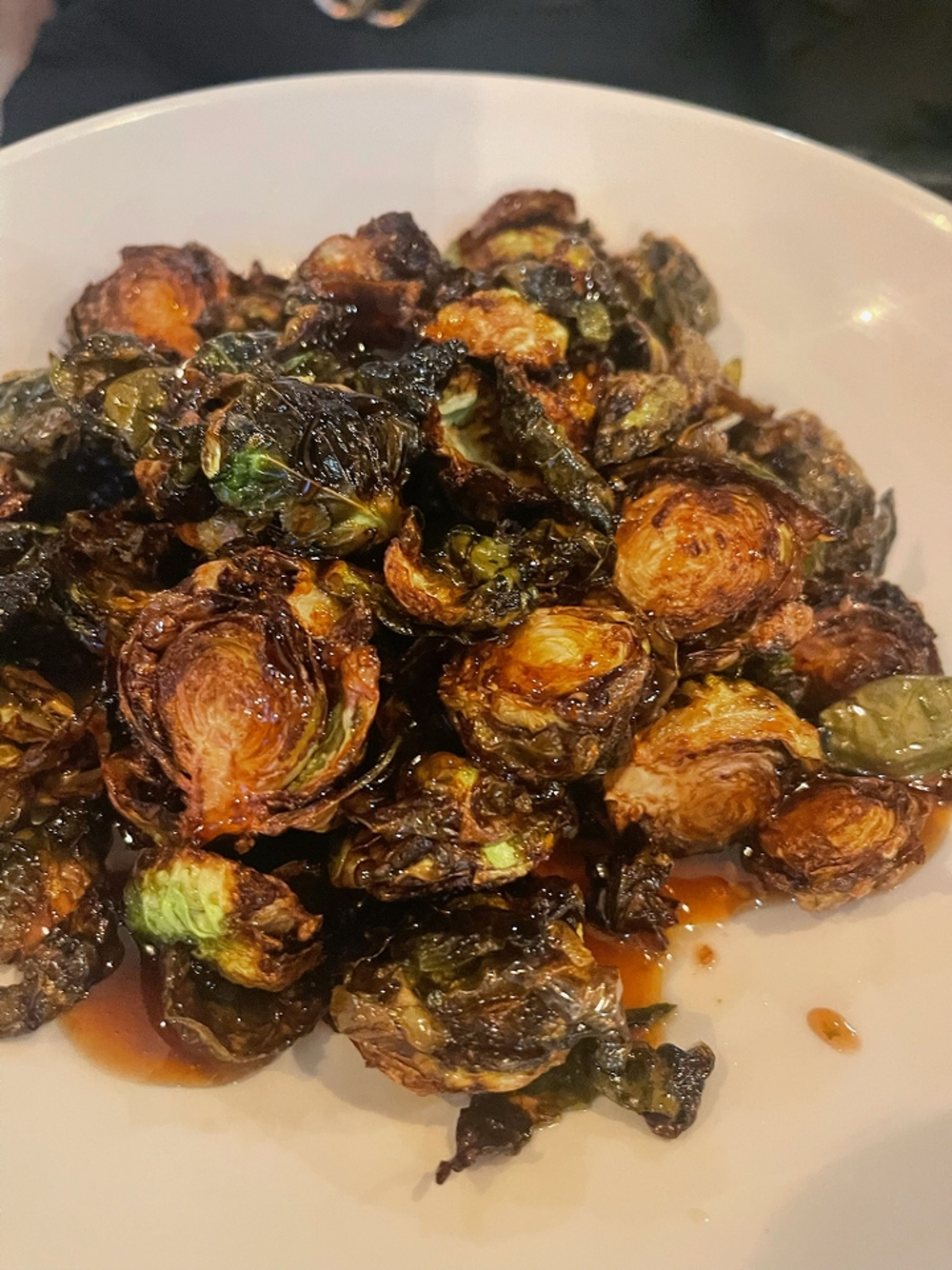 Crispy Brussels.