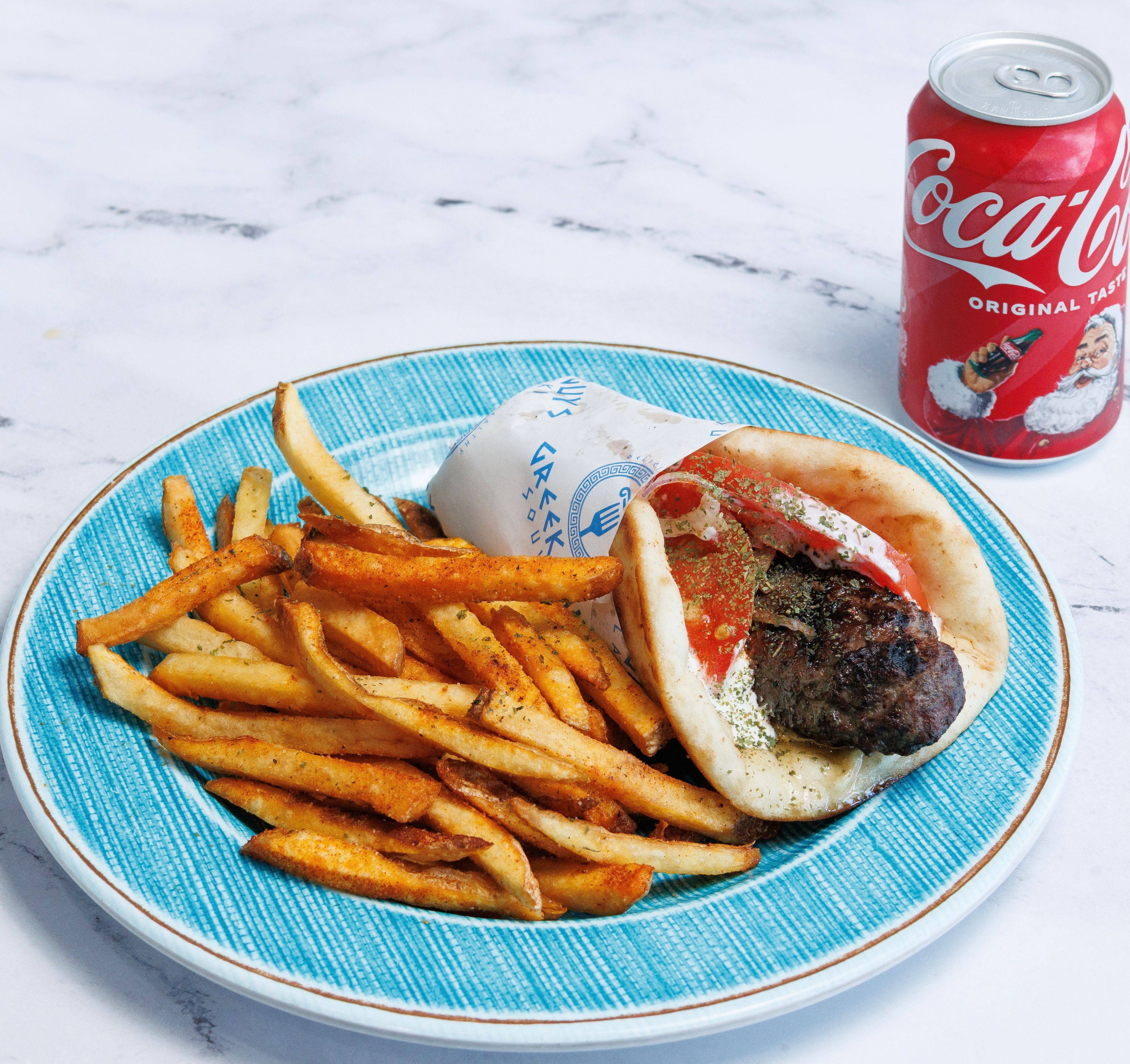 BEEF & LAMB KABAB PITA COMBO.