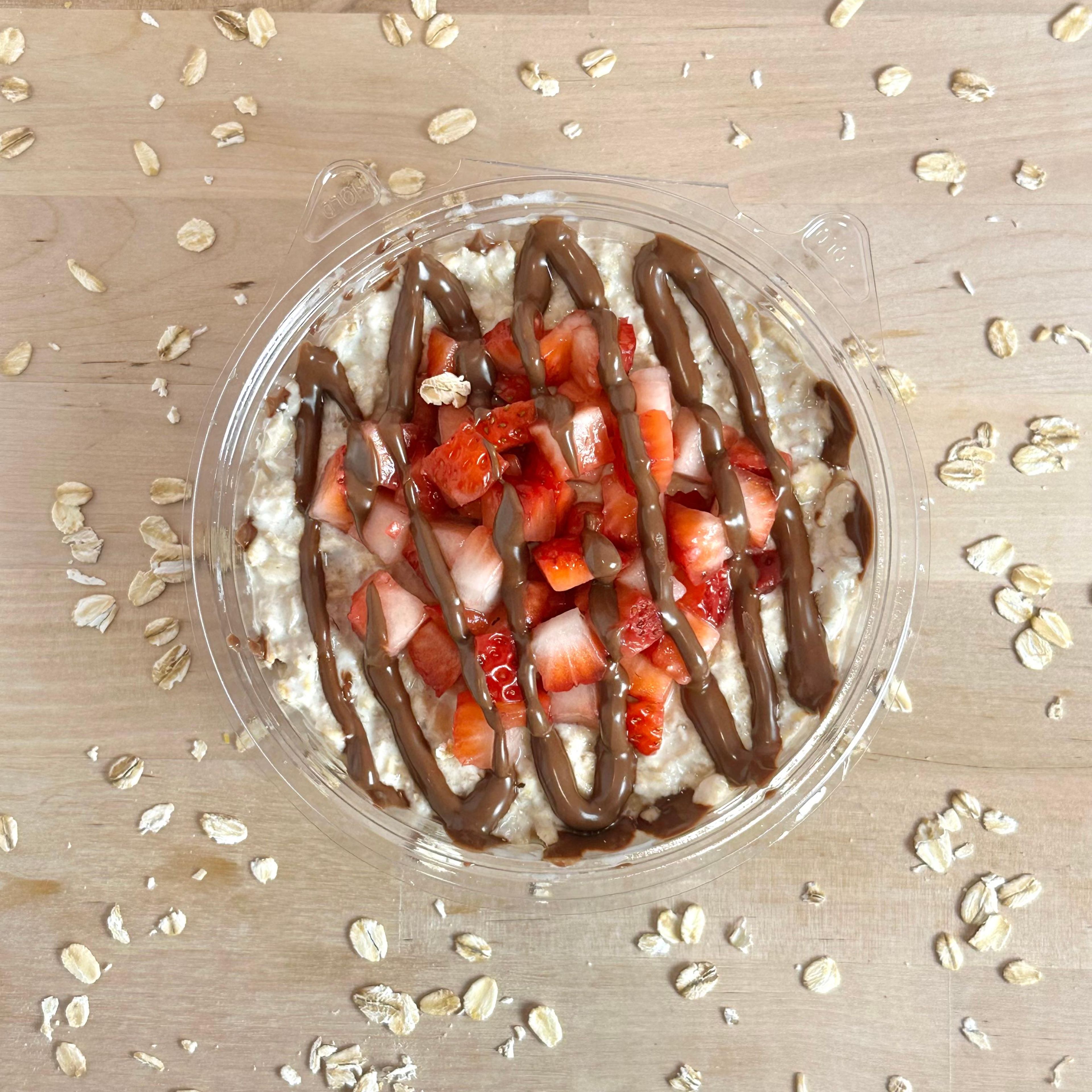 Strawberry Nutella Oats.