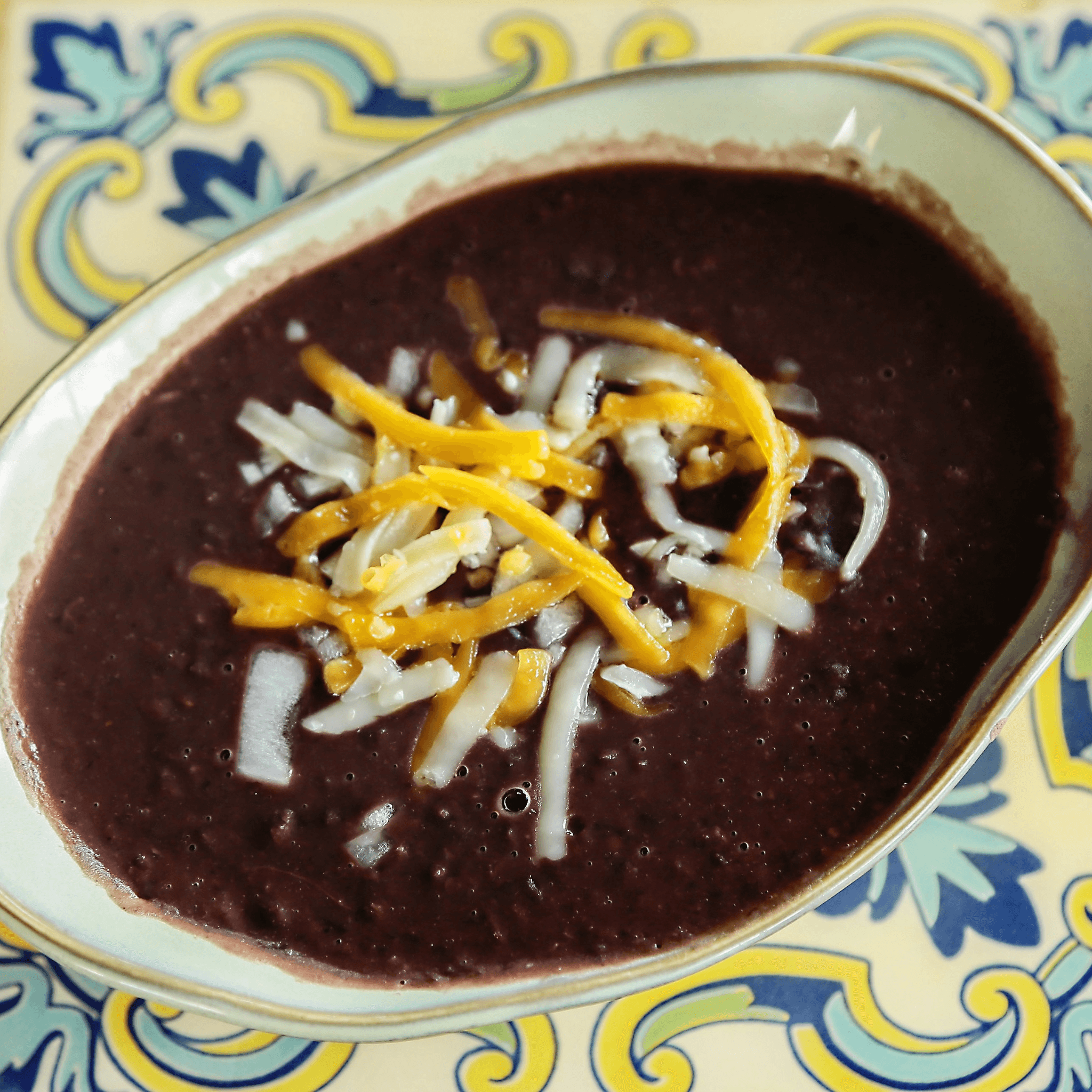 BLACK BEAN SOUP BOWL.