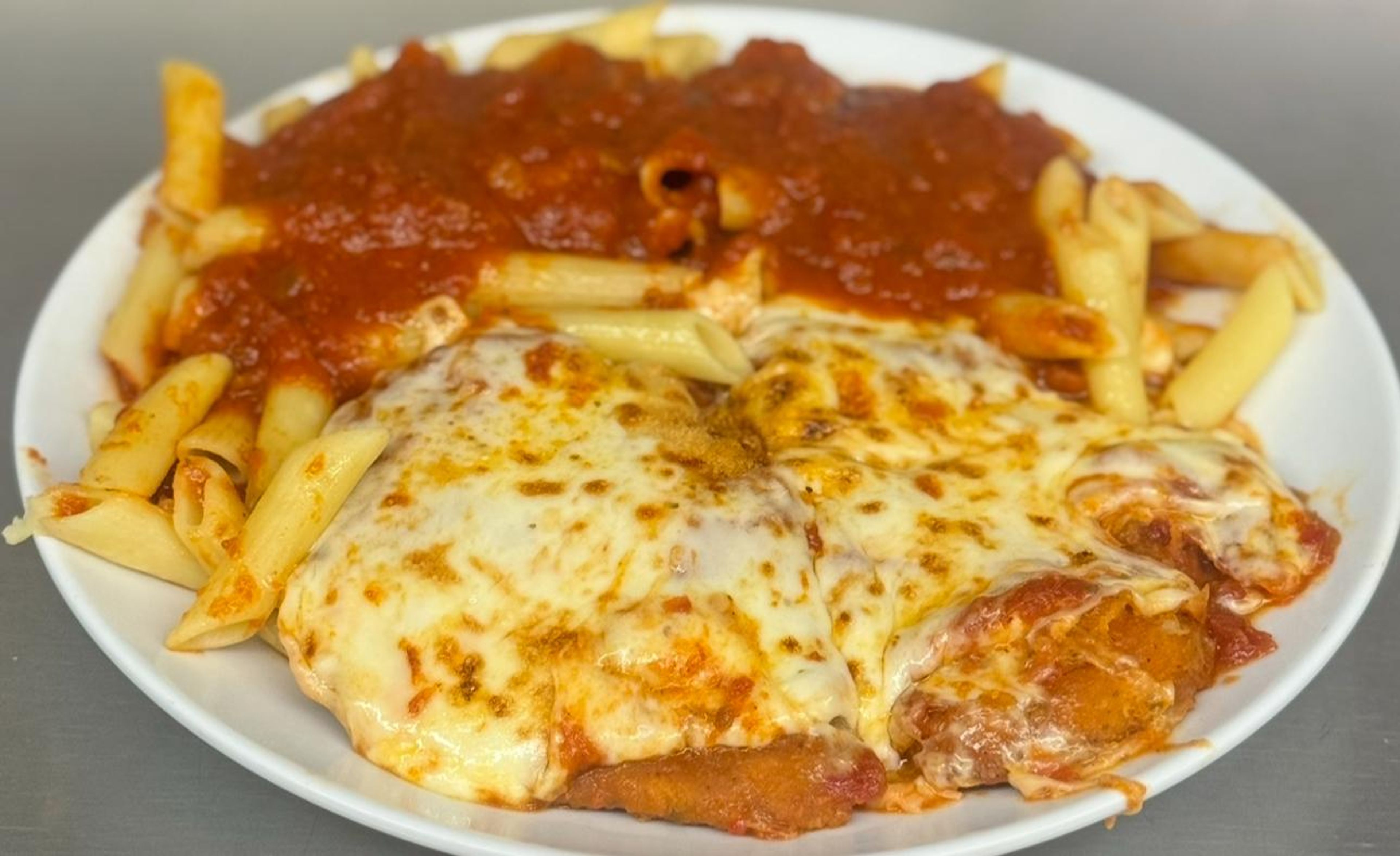 Chicken Parmesan w/ziti.