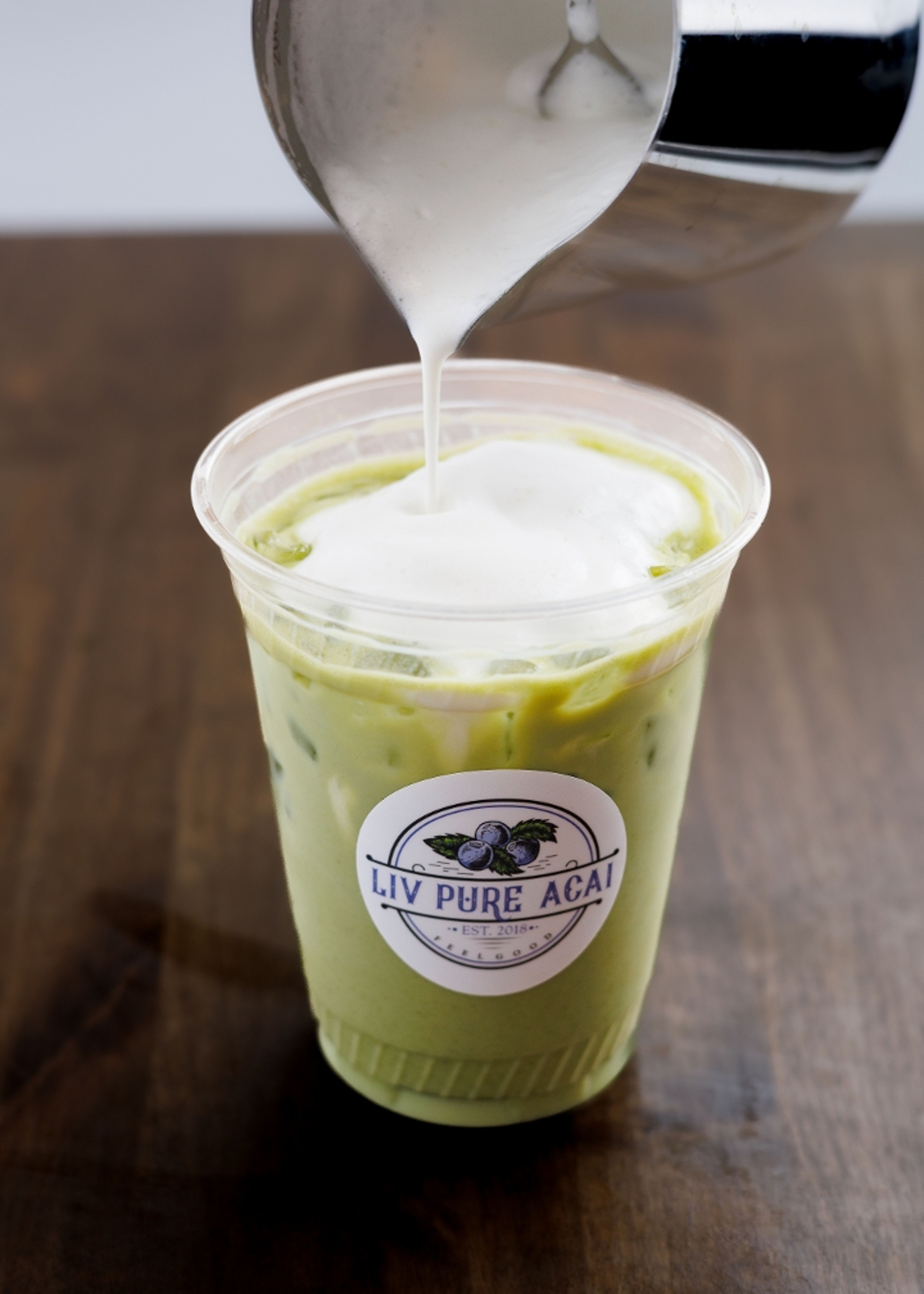Iced 12 oz. Matcha Tea.