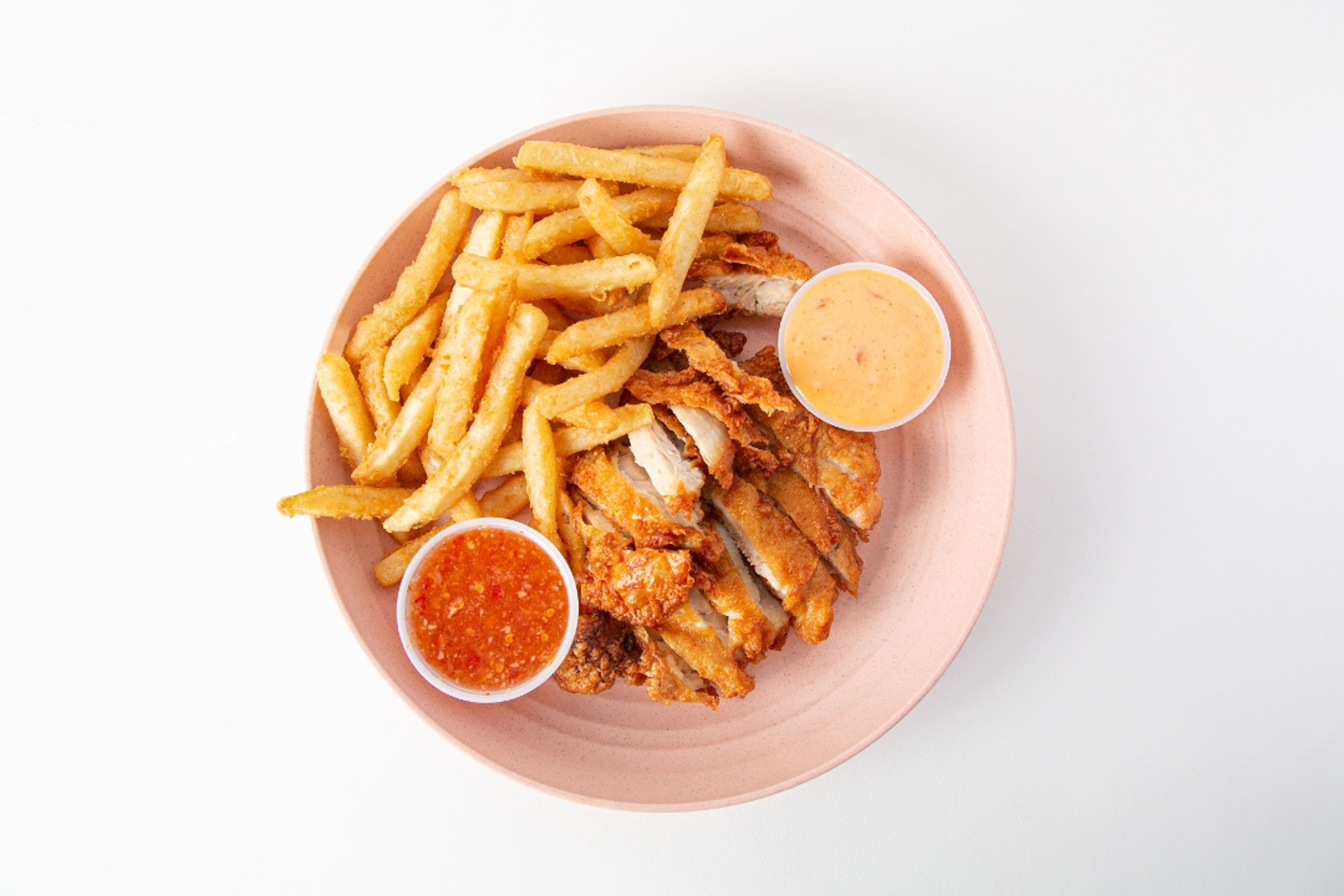 FRIED CHICKEN + FRIES.
