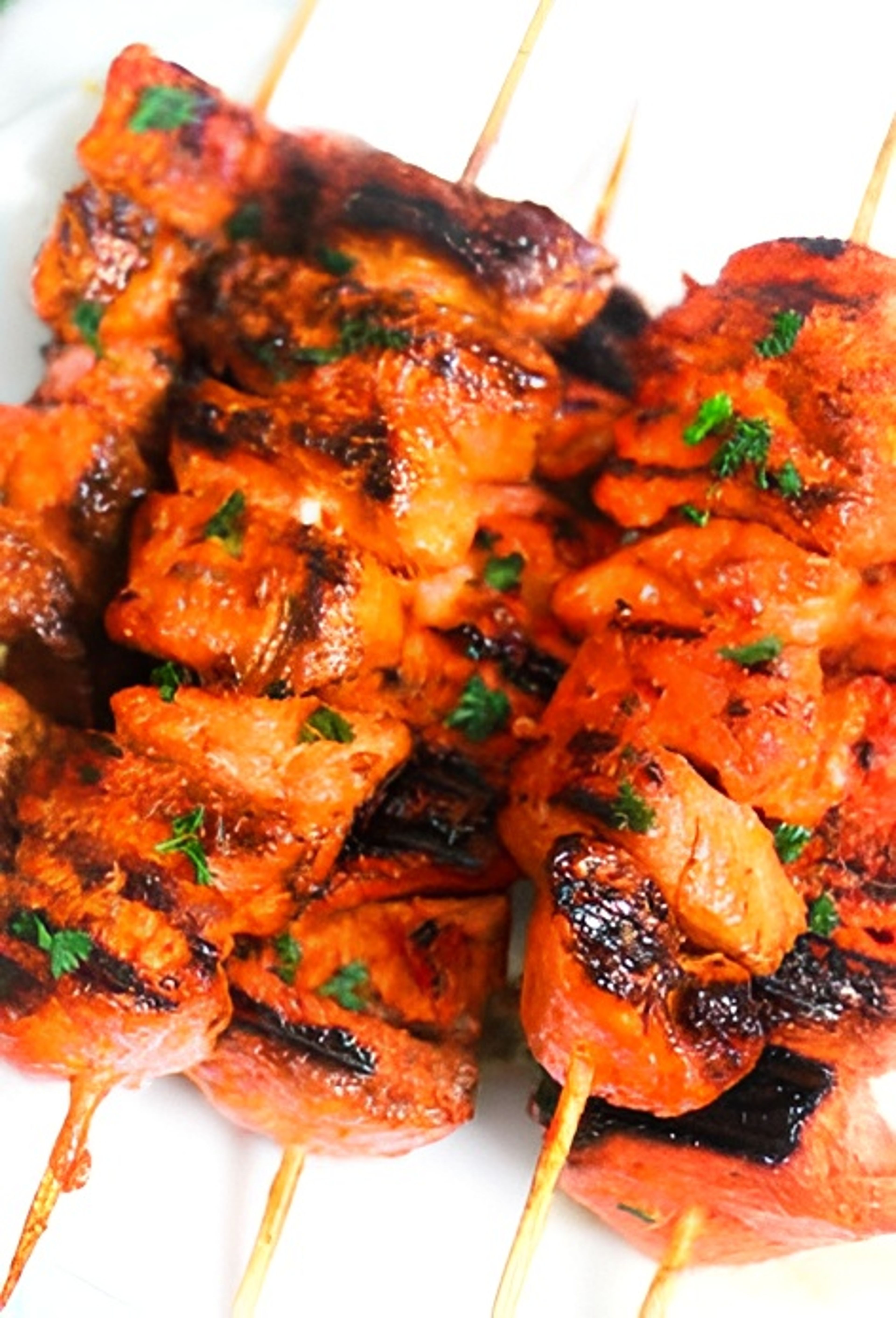 Tandoori Chicken Kabab with Salad & Bread.