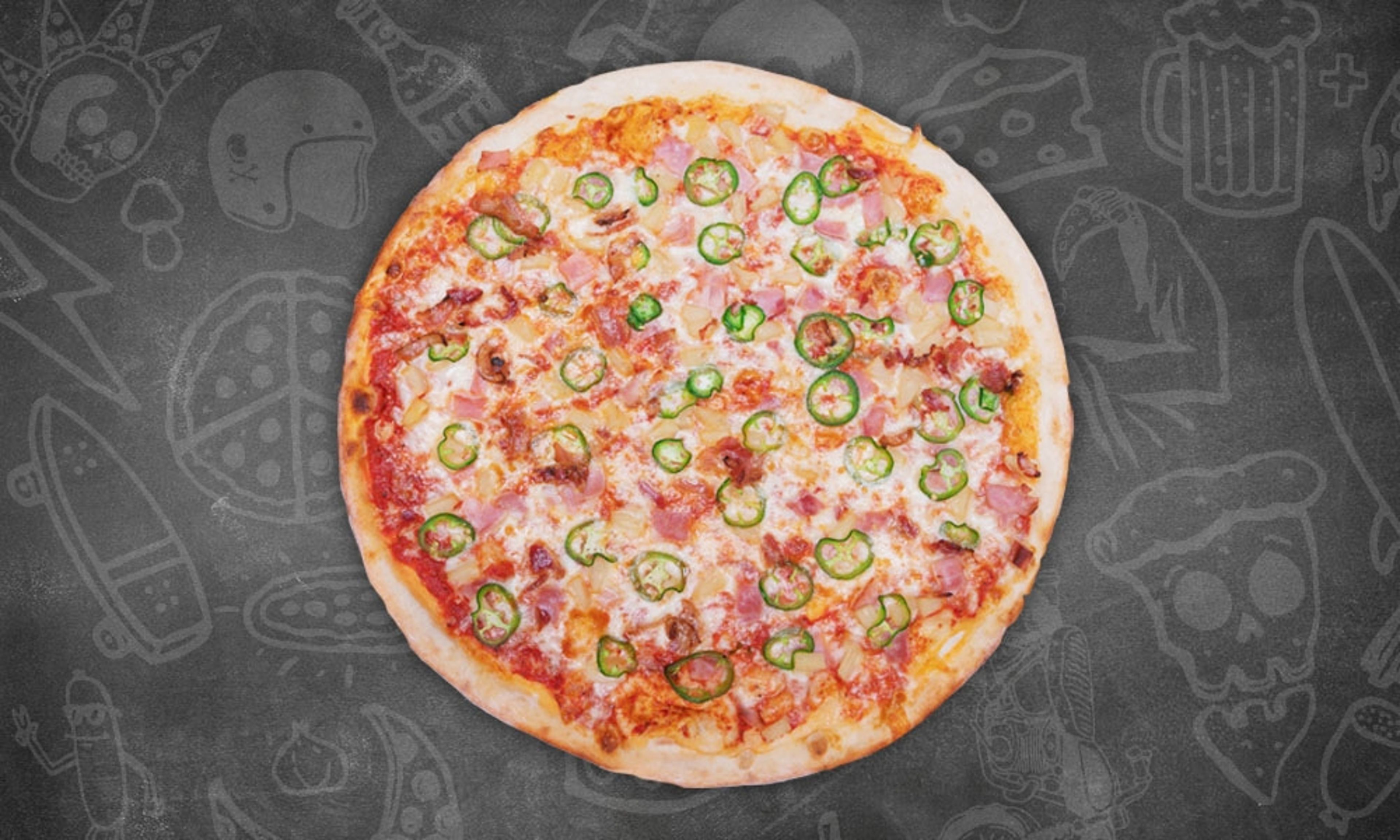 Spicy Hawaiian Whole Pie.