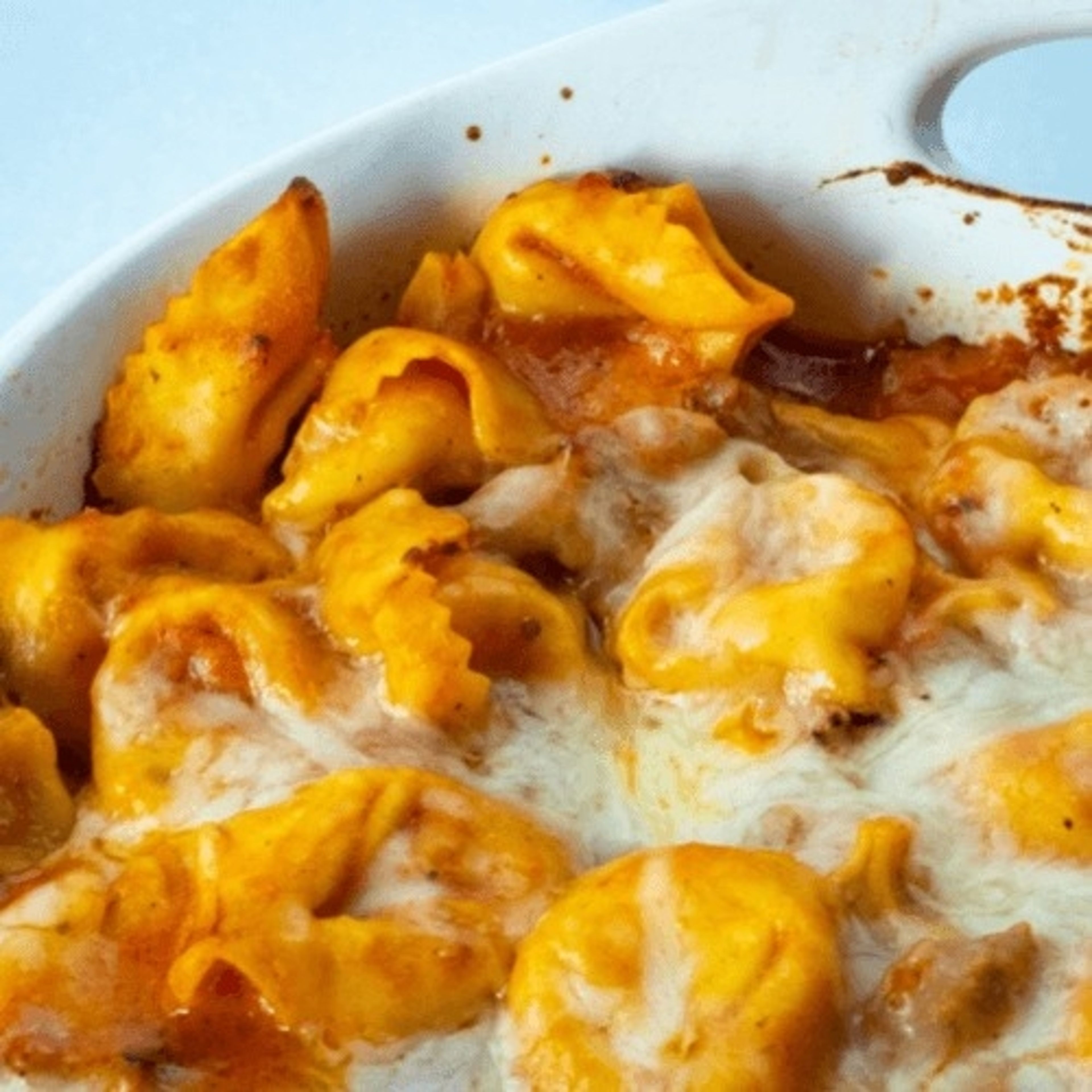Baked Parma Rosa Tortellini.