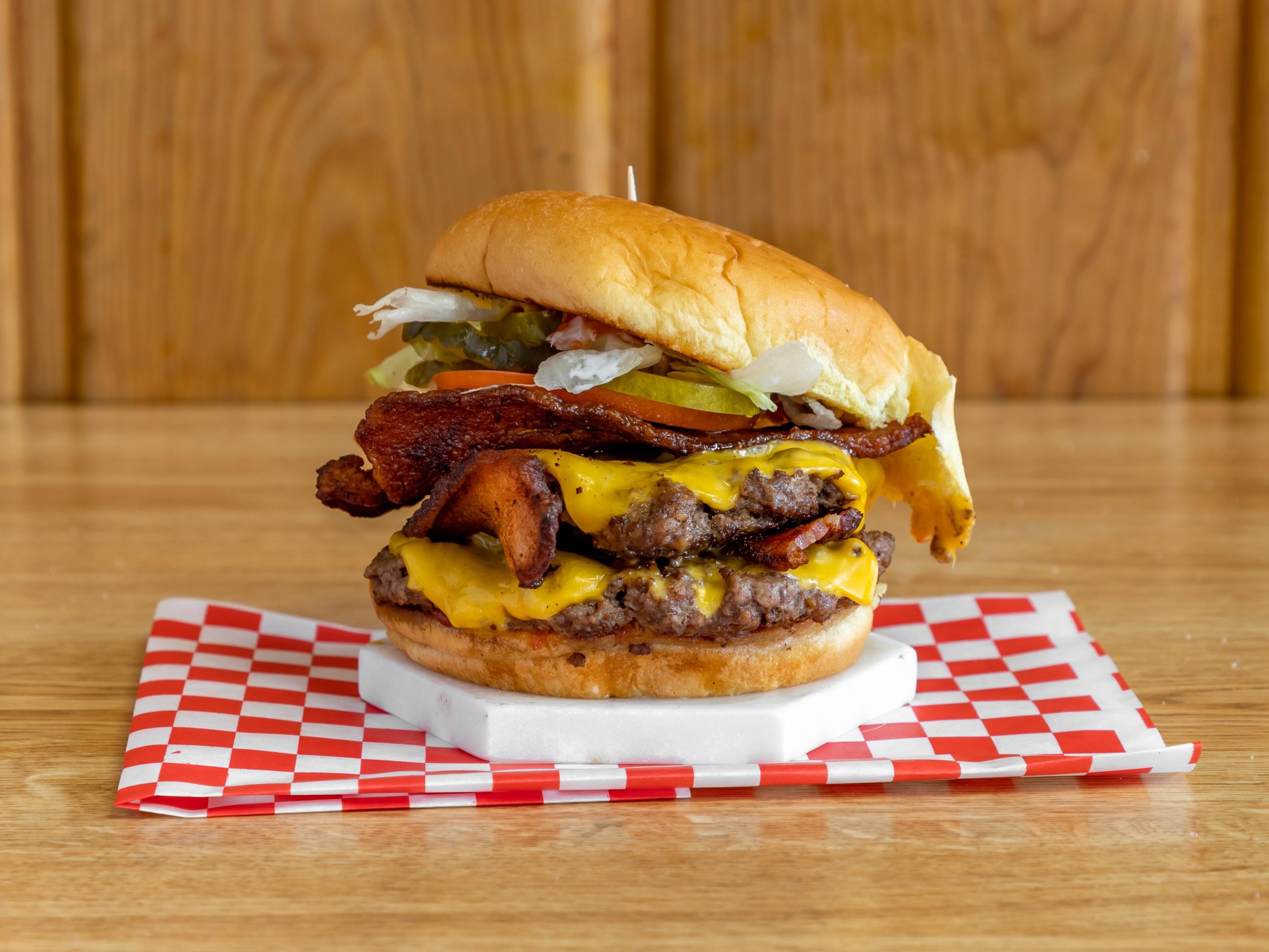 Bacon Cheeseburger with Fries.