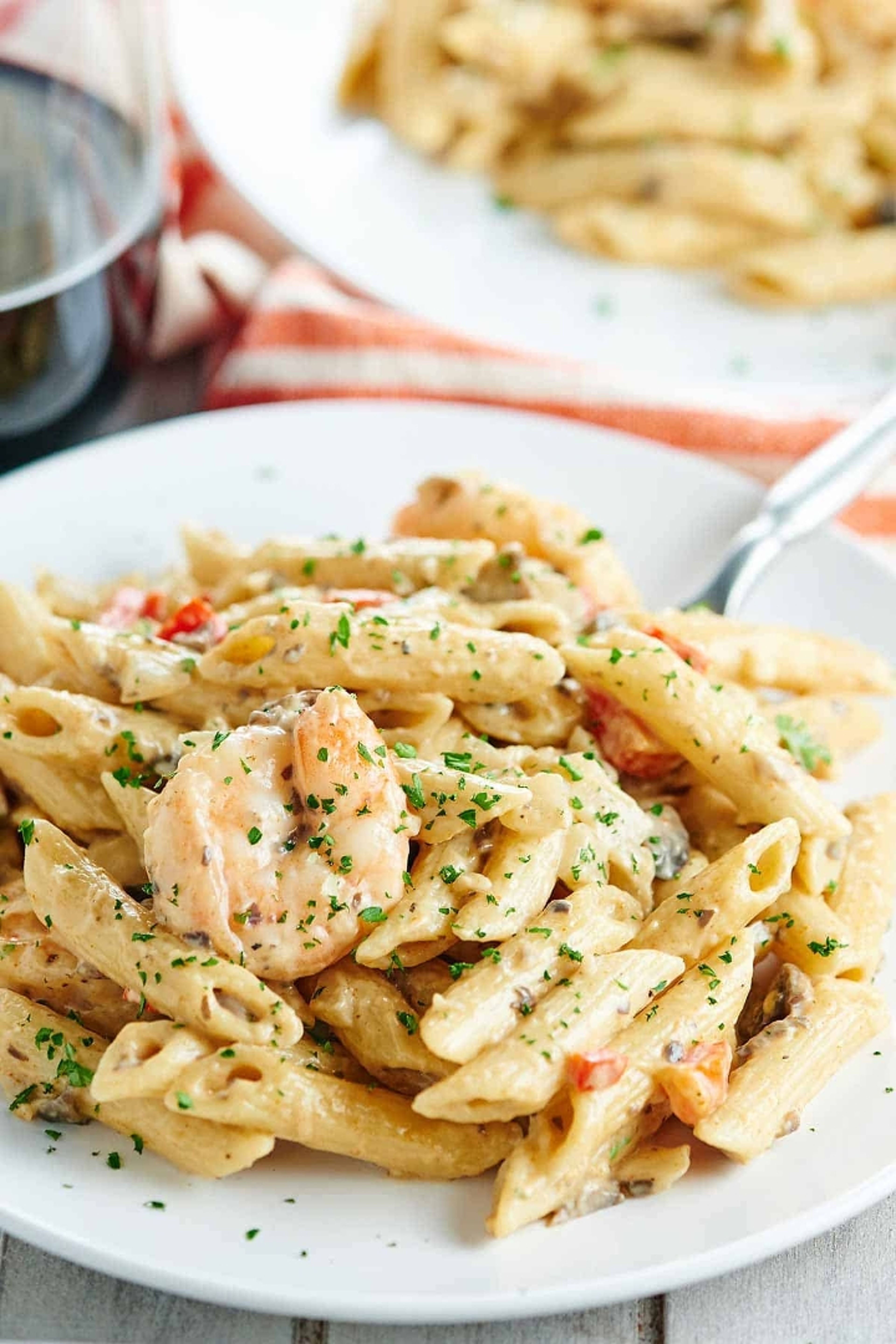 Shrimp Alfredo Pasta.