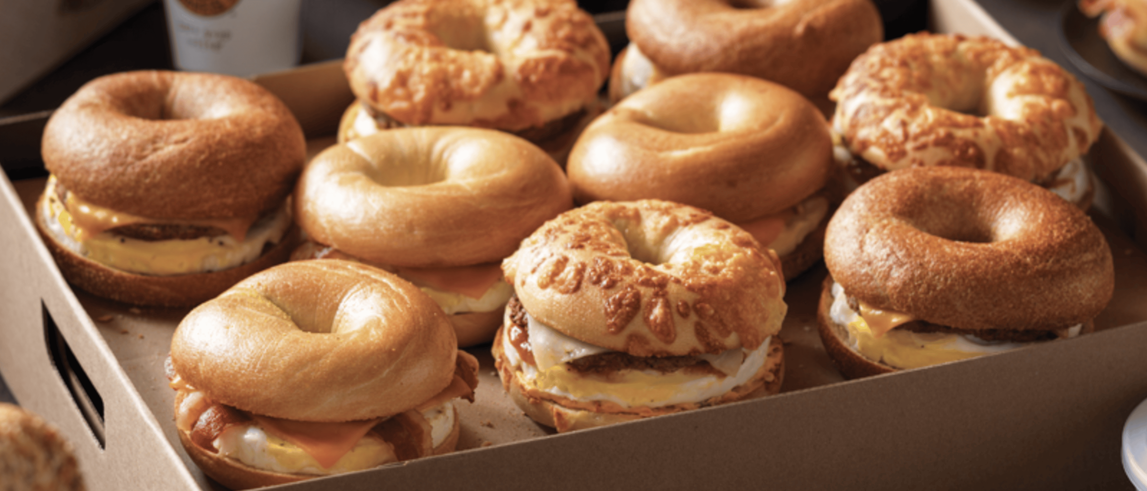Classic Bagel Egg Sandwich Box 1/2 Dozen.