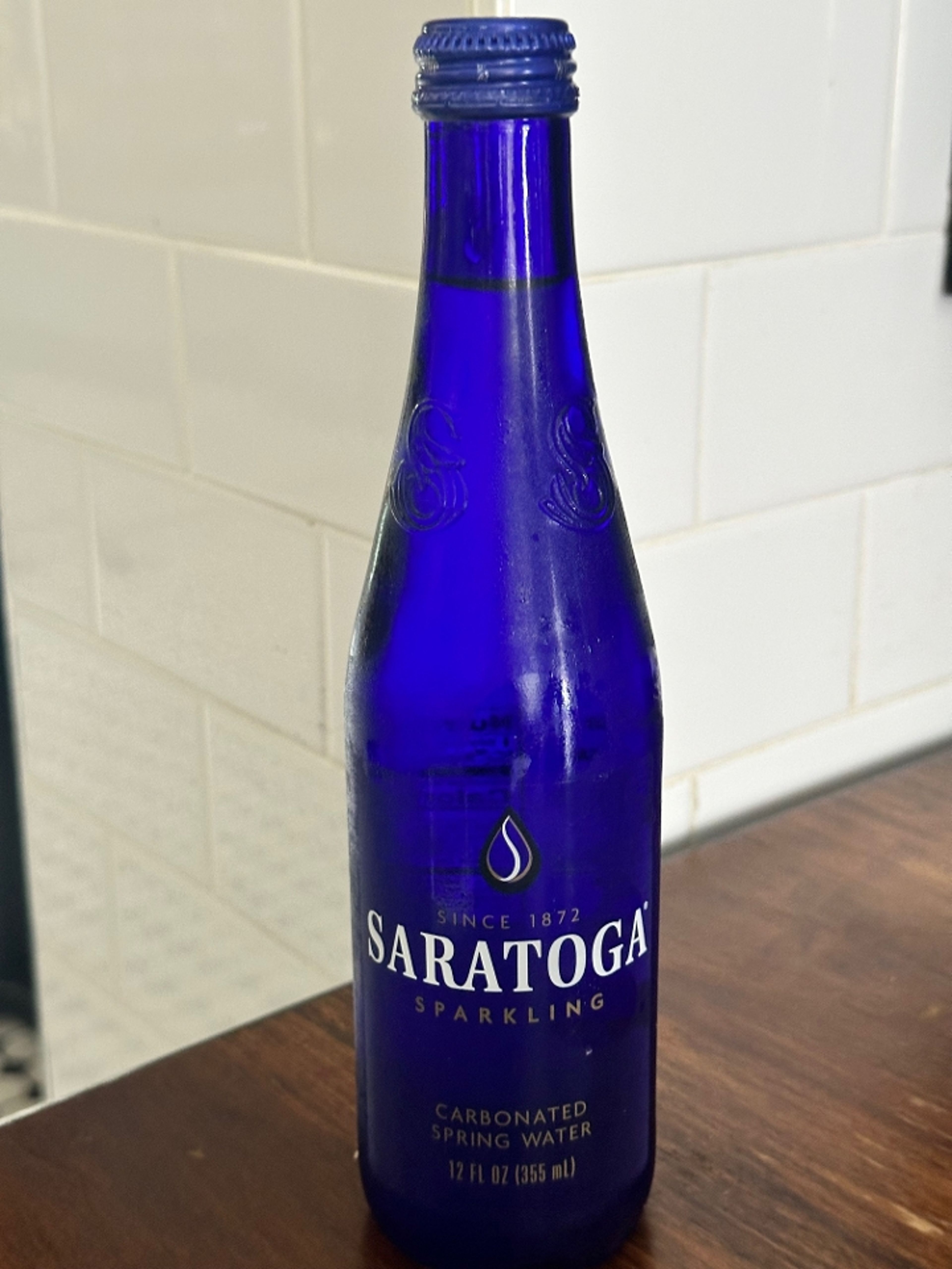 Saratoga Sparkling Water.