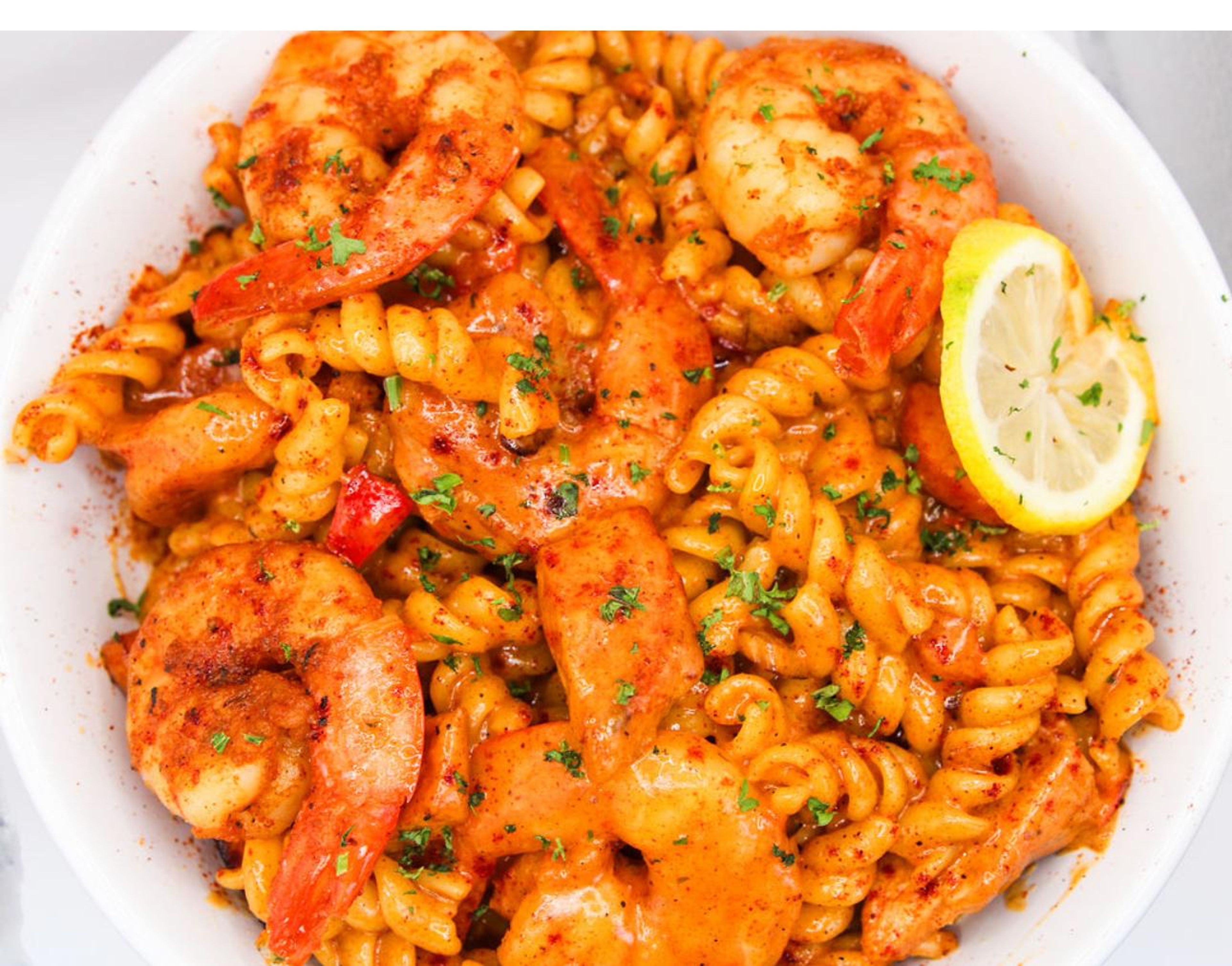 Jambalaya Alfredo Pasta.