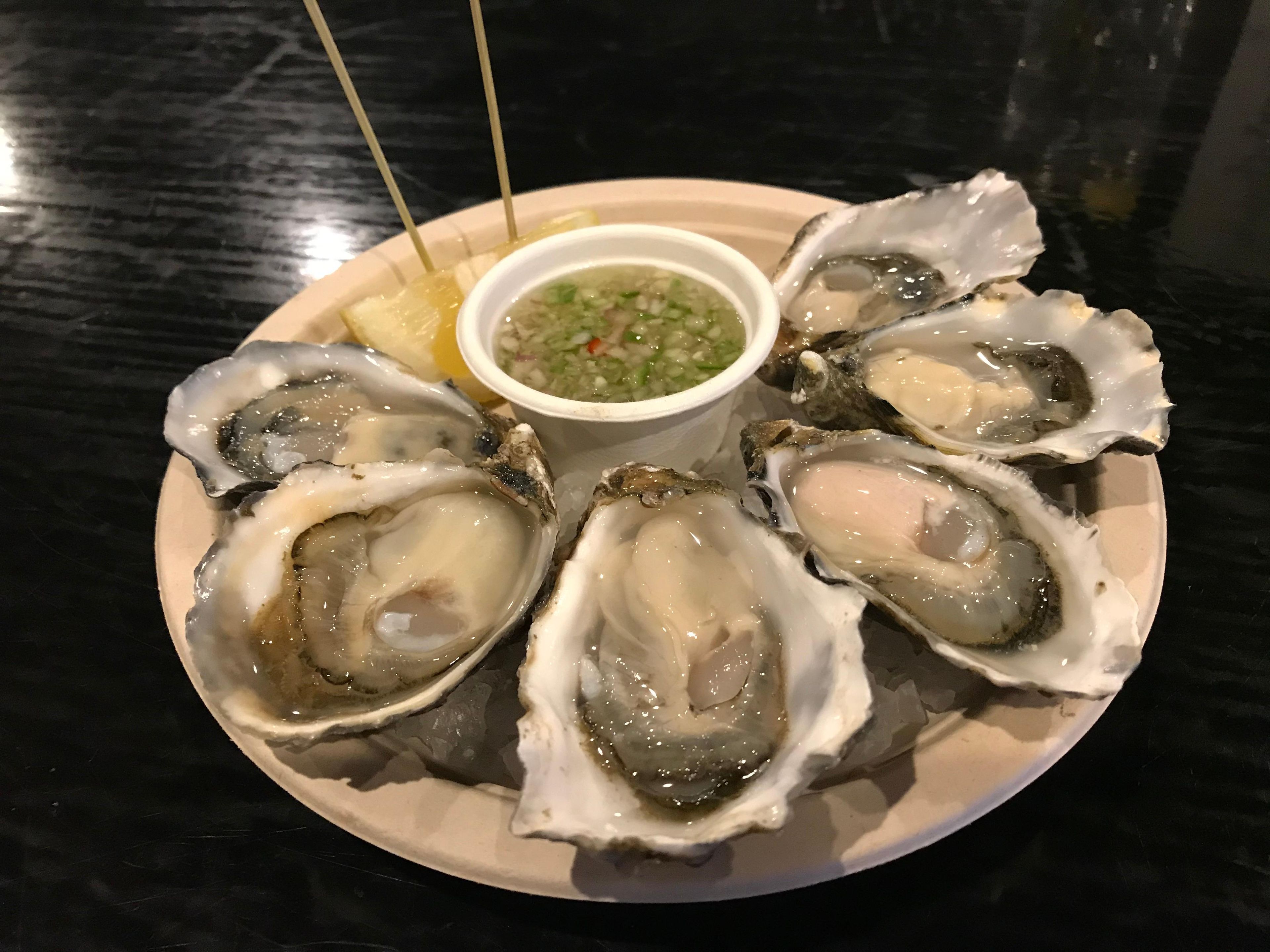 1/2 Doz. Half-Shell Oysters* (Seasonal) (gf).