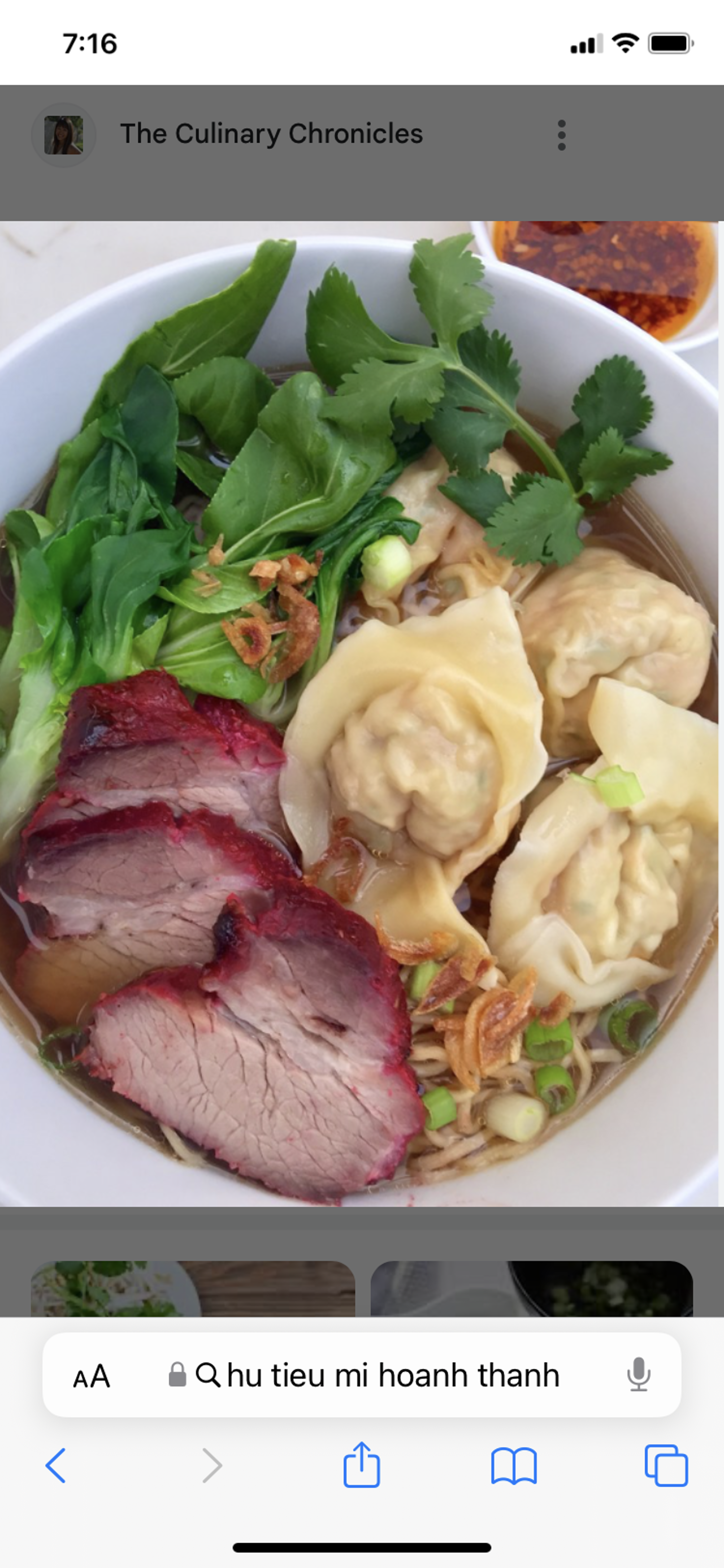 N 11-  Wonton Noodle Soup - Mì Hoành Thánh Xá Xíu.